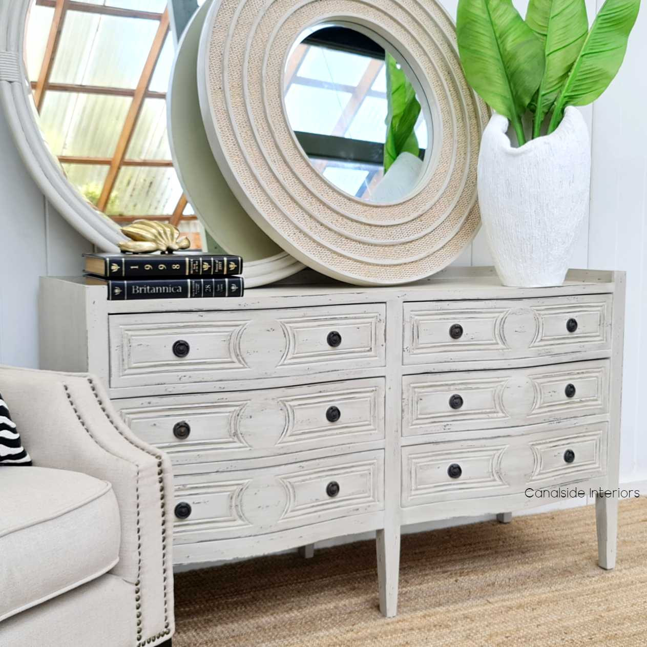 With its grand presence, the Isobel Grande Chest is the epitome of Hamptons luxury for any sophisticated dining area – Canalside Interiors