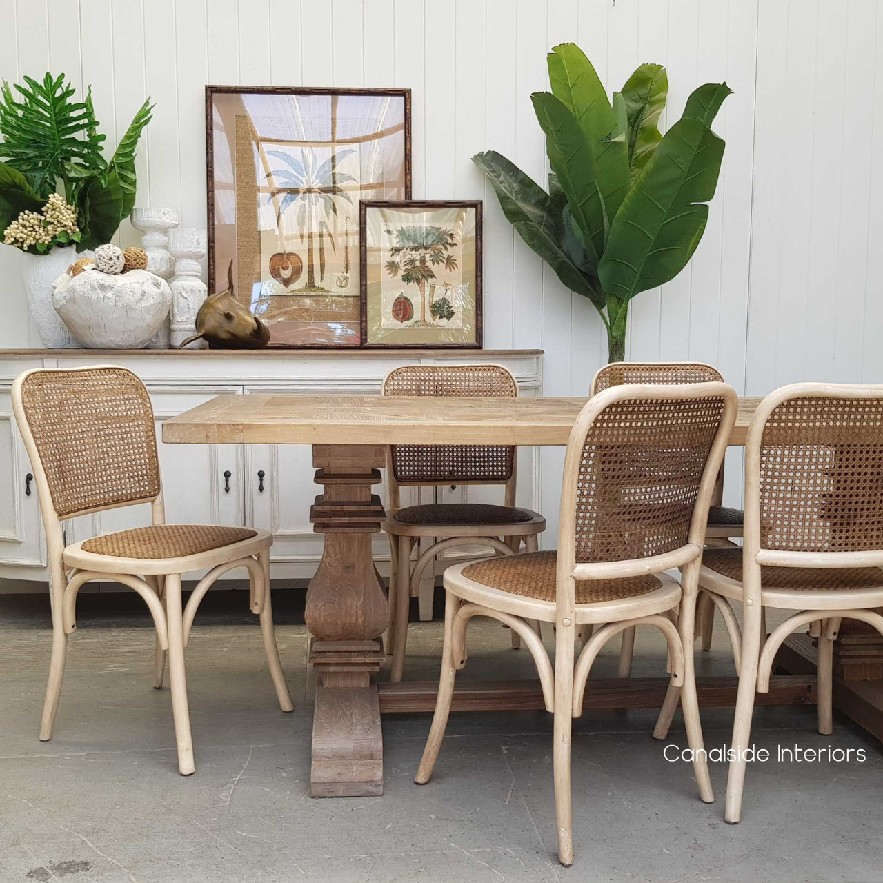 Scandi-inspired Bentwood Chair by Canalside Interiors, blending simplicity and comfort in antique white