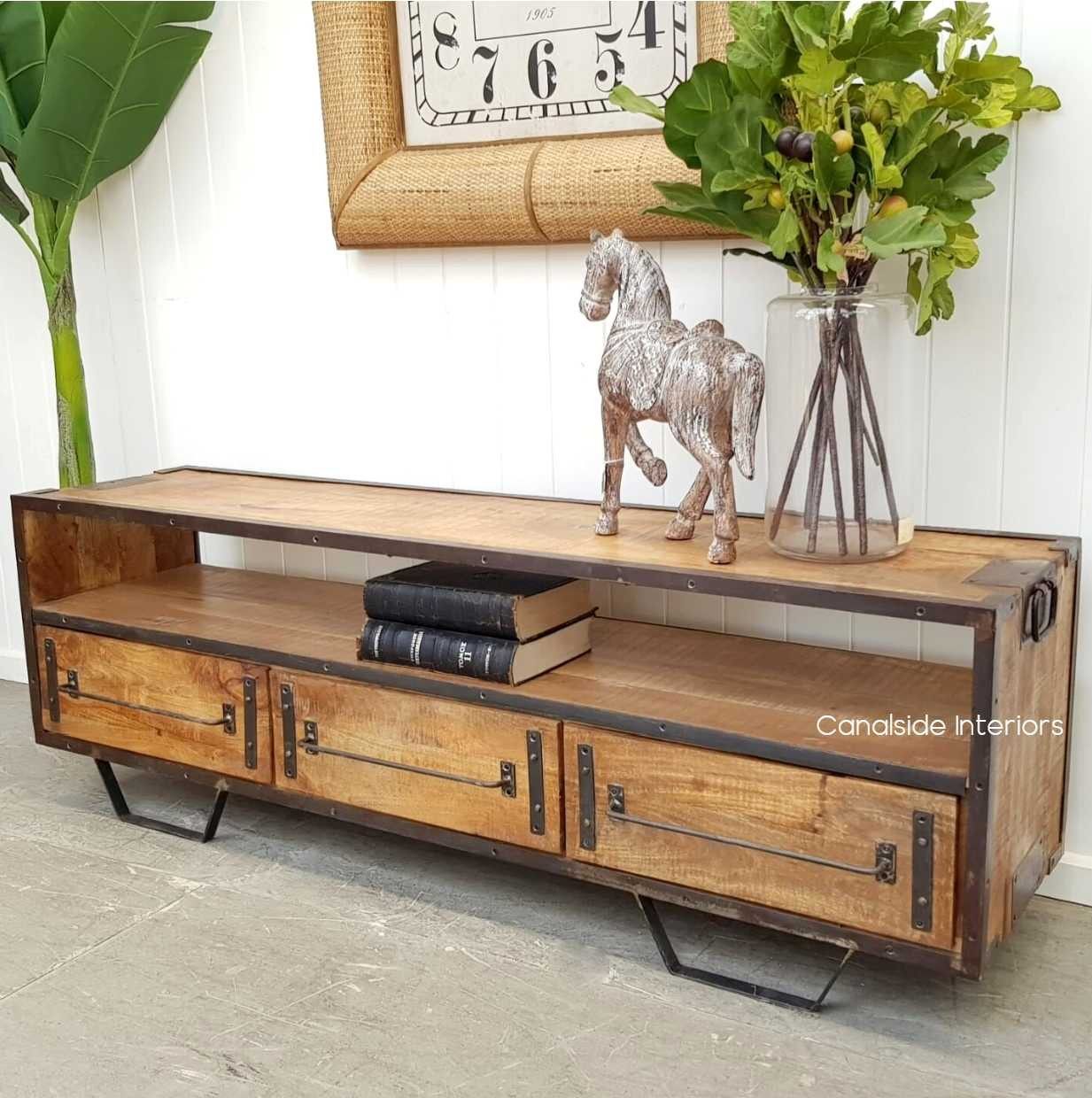 Yorktown Media Unit  INDUSTRIAL RUSTIC Style, LIVING Room, LIVING TV Media & Storage