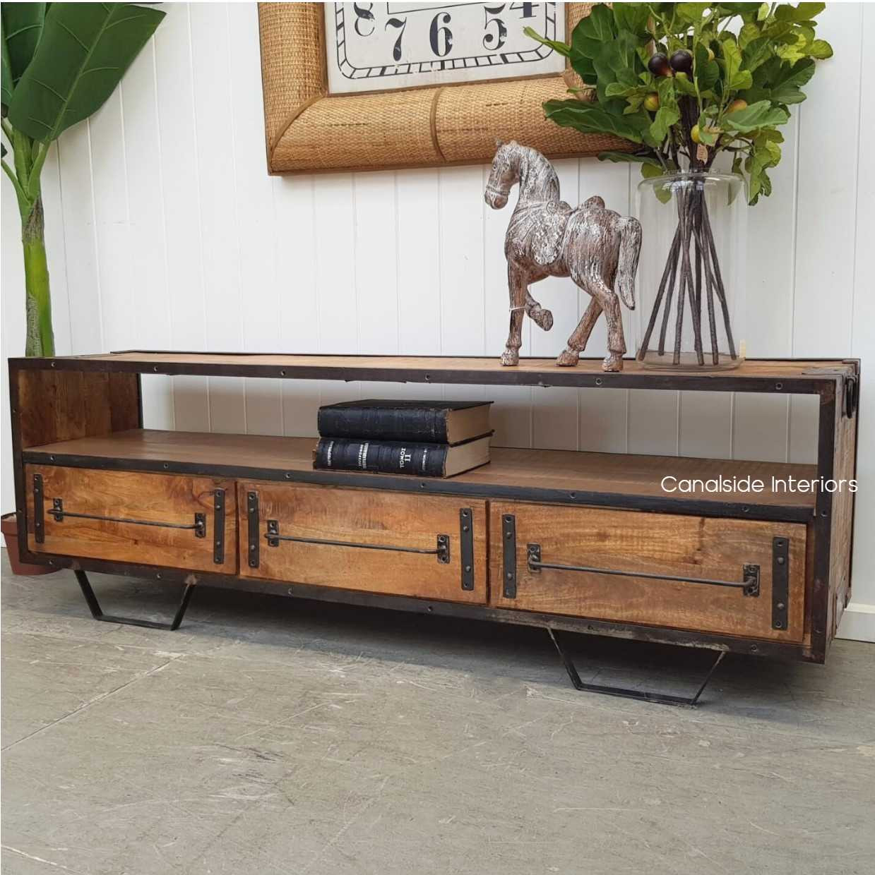 Yorktown Media Unit  INDUSTRIAL RUSTIC Style, LIVING Room, LIVING TV Media & Storage