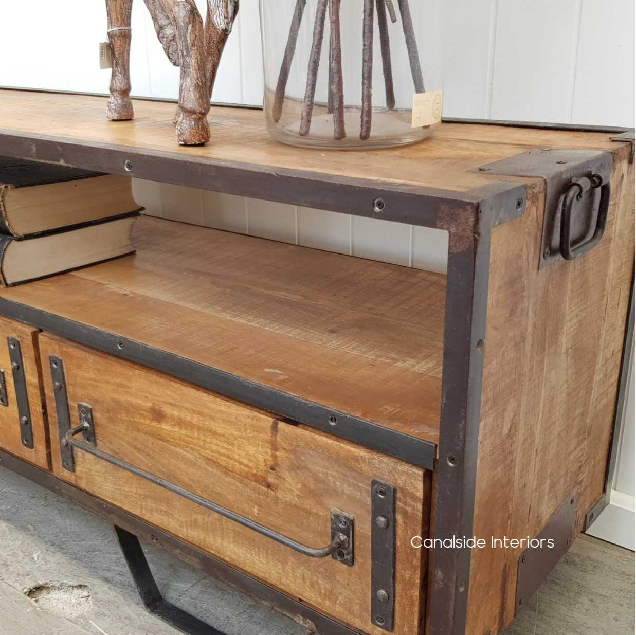 Yorktown Media Unit  INDUSTRIAL RUSTIC Style, LIVING Room, LIVING TV Media & Storage