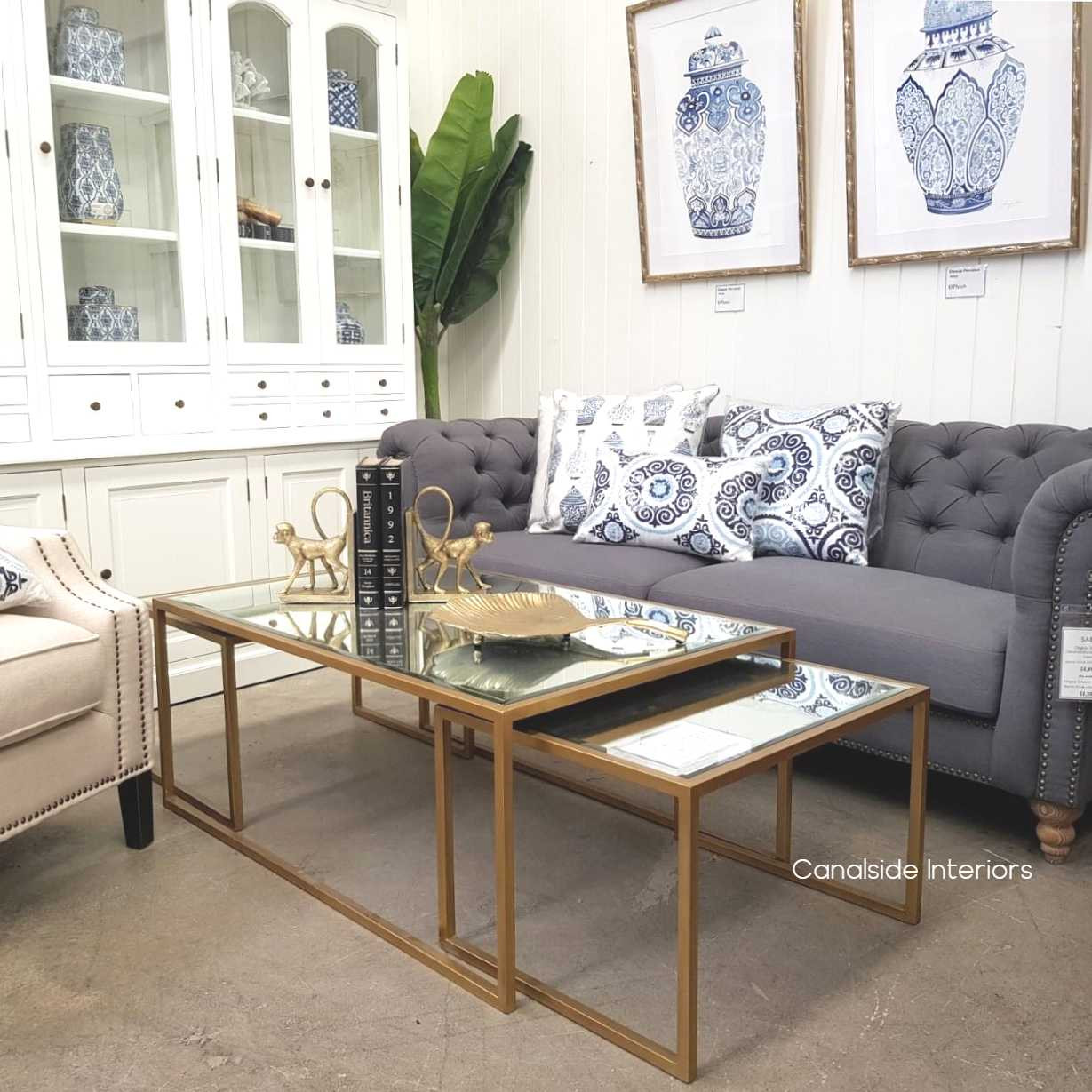 Brienne Nesting Coffee Table with Aged Mirror  TABLES, TABLES Coffee Tables, LIVING Room, LIVING Coffee & Side Tables