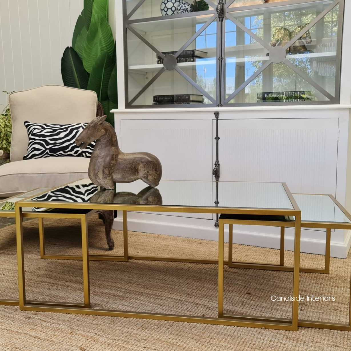 Brienne Nesting Coffee Table with Aged Mirror  TABLES, TABLES Coffee Tables, LIVING Room, LIVING Coffee & Side Tables