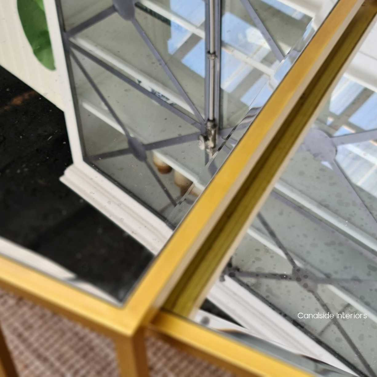 Brienne Nesting Coffee Table with Aged Mirror  TABLES, TABLES Coffee Tables, LIVING Room, LIVING Coffee & Side Tables