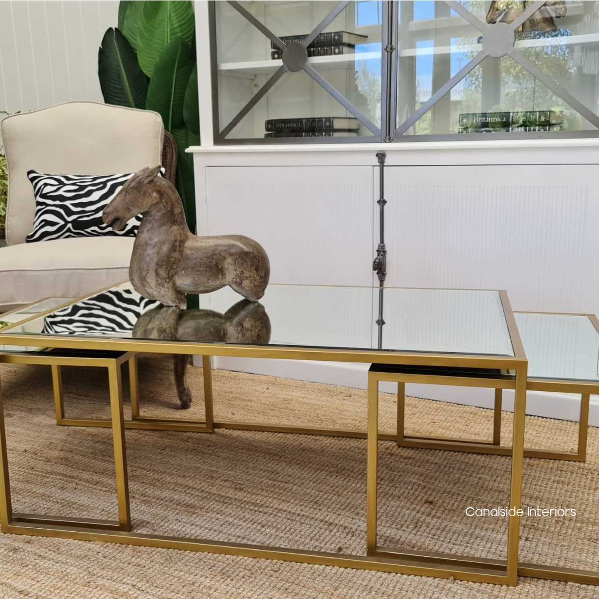 Brienne Nesting Coffee Table with Aged Mirror  TABLES, TABLES Coffee Tables, LIVING Room, LIVING Coffee & Side Tables