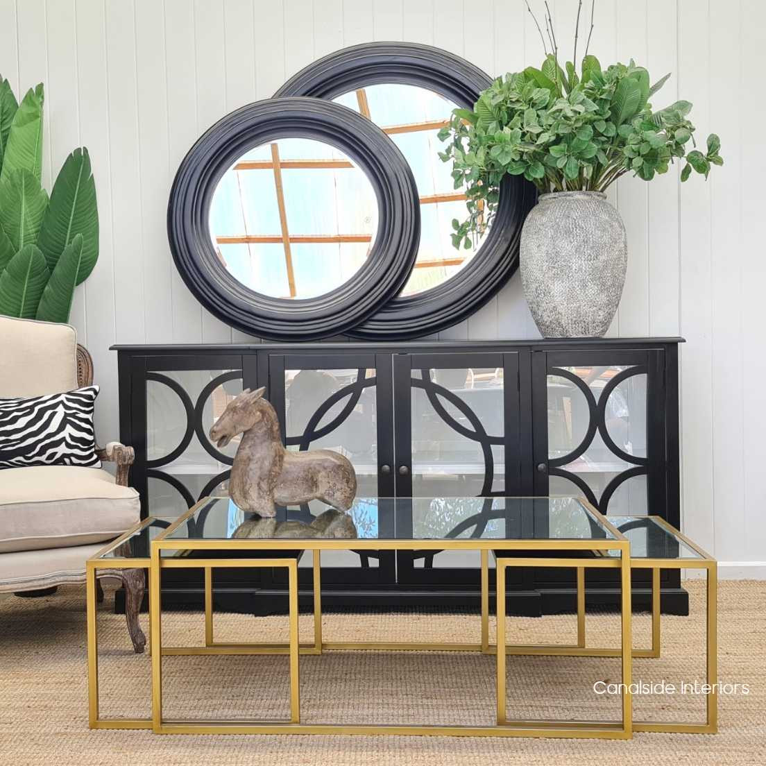 Brienne Nesting Coffee Table with Aged Mirror  TABLES, TABLES Coffee Tables, LIVING Room, LIVING Coffee & Side Tables