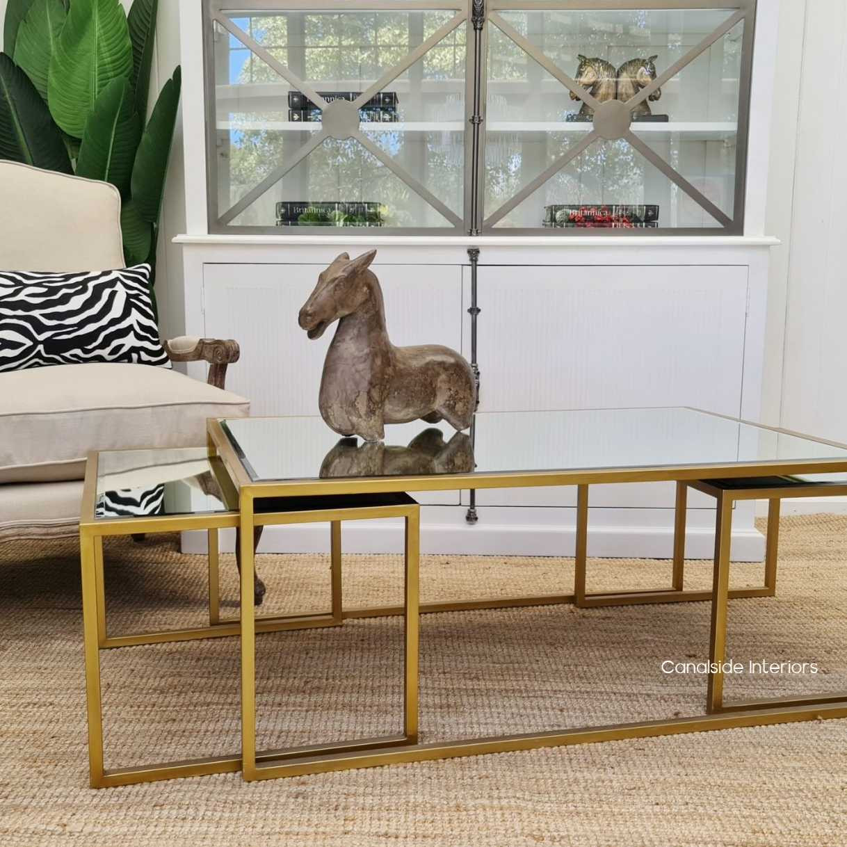 Brienne Nesting Coffee Table with Aged Mirror  TABLES, TABLES Coffee Tables, LIVING Room, LIVING Coffee & Side Tables