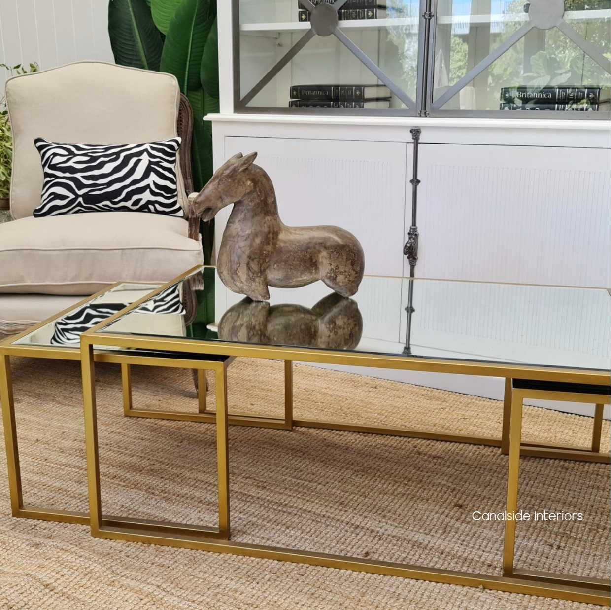 Brienne Nesting Coffee Table with Aged Mirror  TABLES, TABLES Coffee Tables, LIVING Room, LIVING Coffee & Side Tables