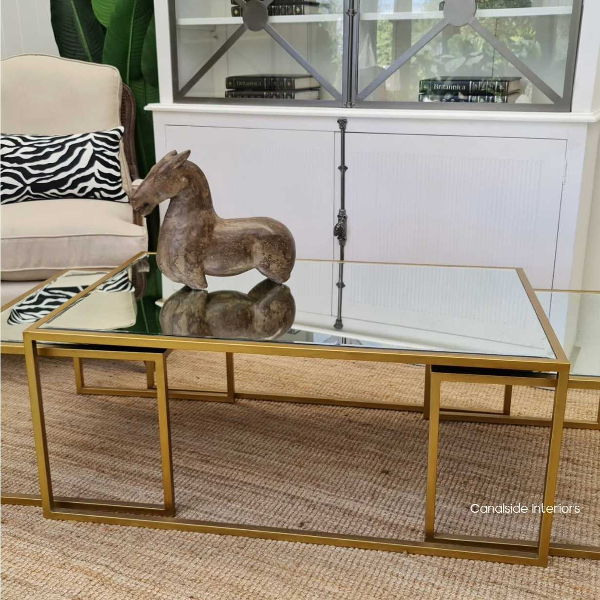 Brienne Nesting Coffee Table with Aged Mirror  TABLES, TABLES Coffee Tables, LIVING Room, LIVING Coffee & Side Tables