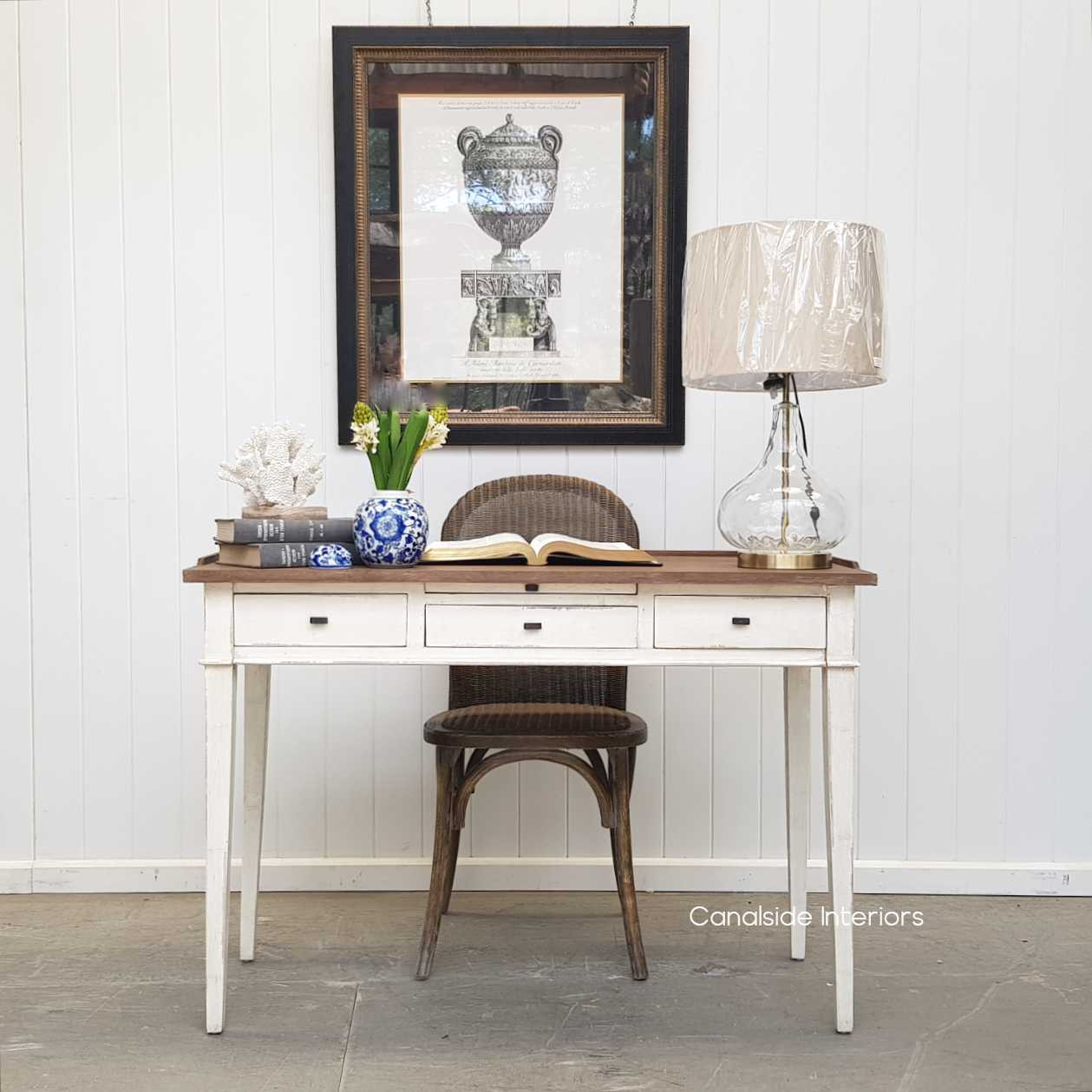 Malvali Desk Stone  HAMPTONS Style, PLANTATION Style, STORAGE Consoles & Desks