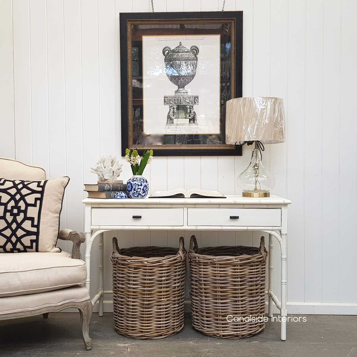 Mandalay Console Distressed White  HAMPTONS Style, PLANTATION Style, STORAGE Consoles & Desks, PLANTATION STYLE