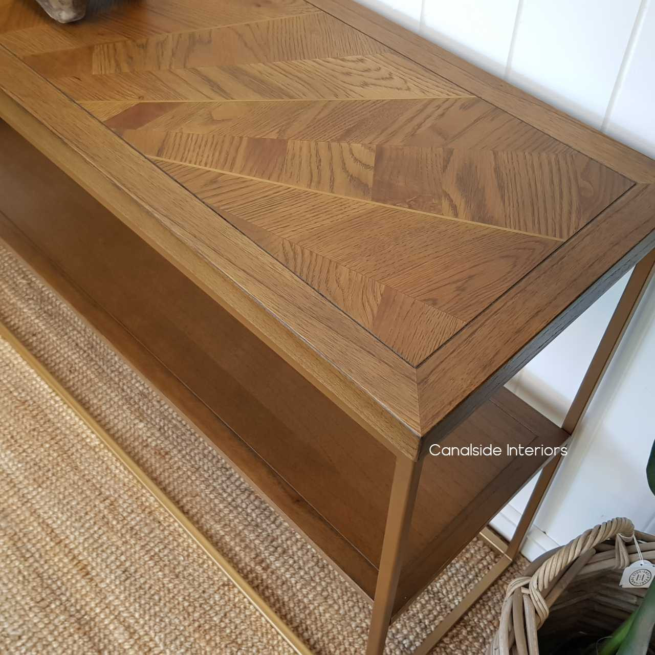 Huxley Mosaic Console with Gold Inlay HAMPTONS Style, PLANTATION Style, STORAGE Consoles Entryway Living Room Entry