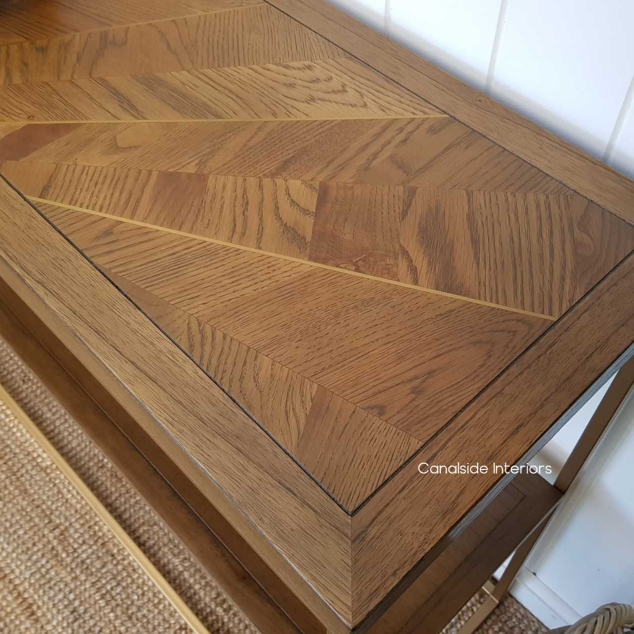 Huxley Mosaic Console with Gold Inlay HAMPTONS Style, PLANTATION Style, STORAGE Consoles Entryway Living Room Entry