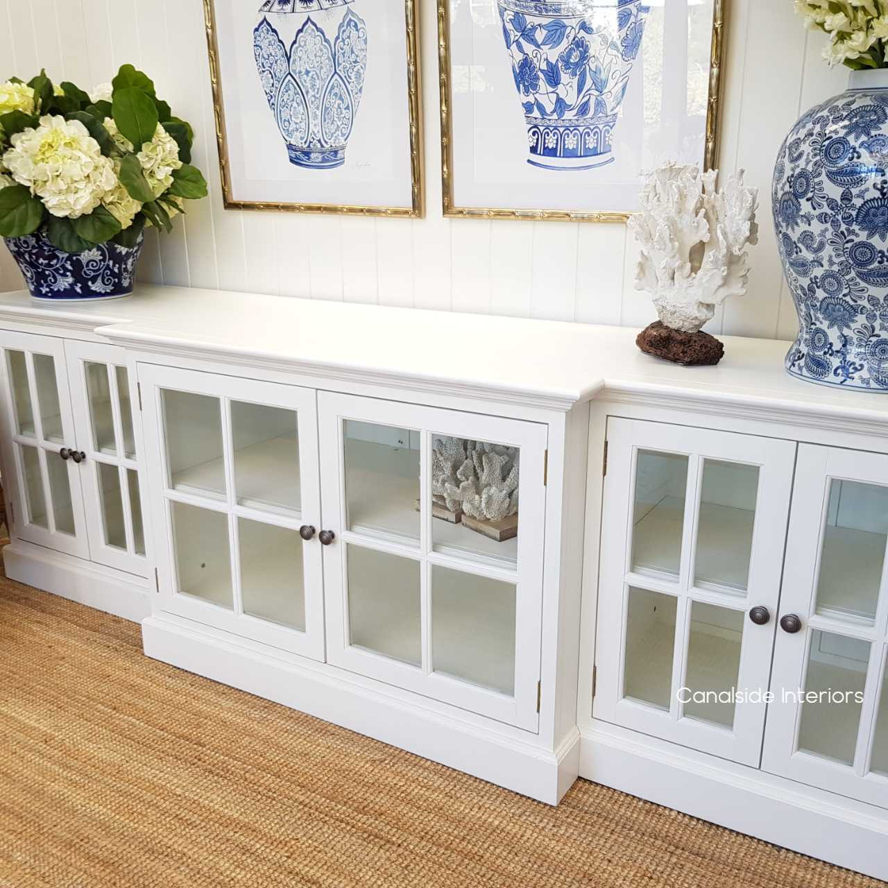 Angled shot highlighting the sideboard’s statuesque form, suitable for Hamptons and Coastal interiors.