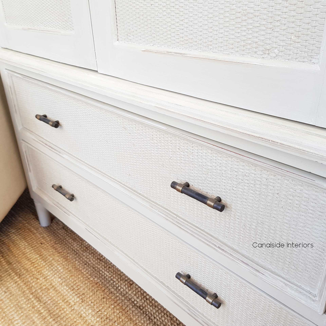 The two drawers on metal runners, showcasing the practical additional storage space for essentials.