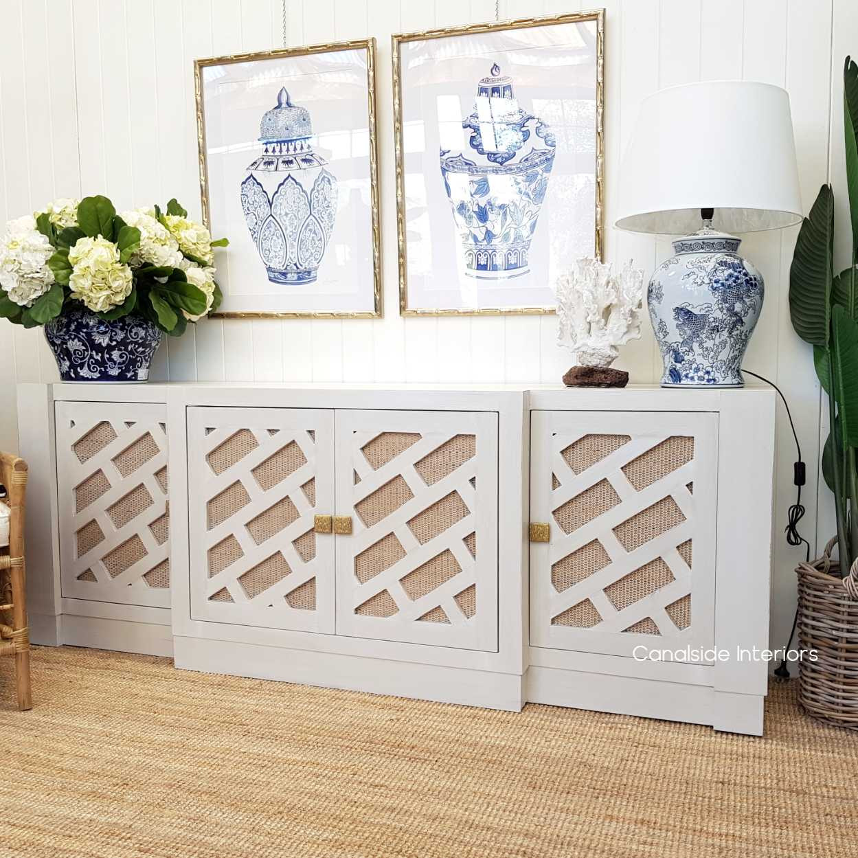 Brielle Botanica Sideboard  HAMPTONS Style, PLANTATION Style, LIVING Room, LIVING TV Media & Storage, TABLES Sideboards & Buffets, STORAGE, Sideboards & Buffets, Rattan, island style, chinoiserie, british colonial, coastal