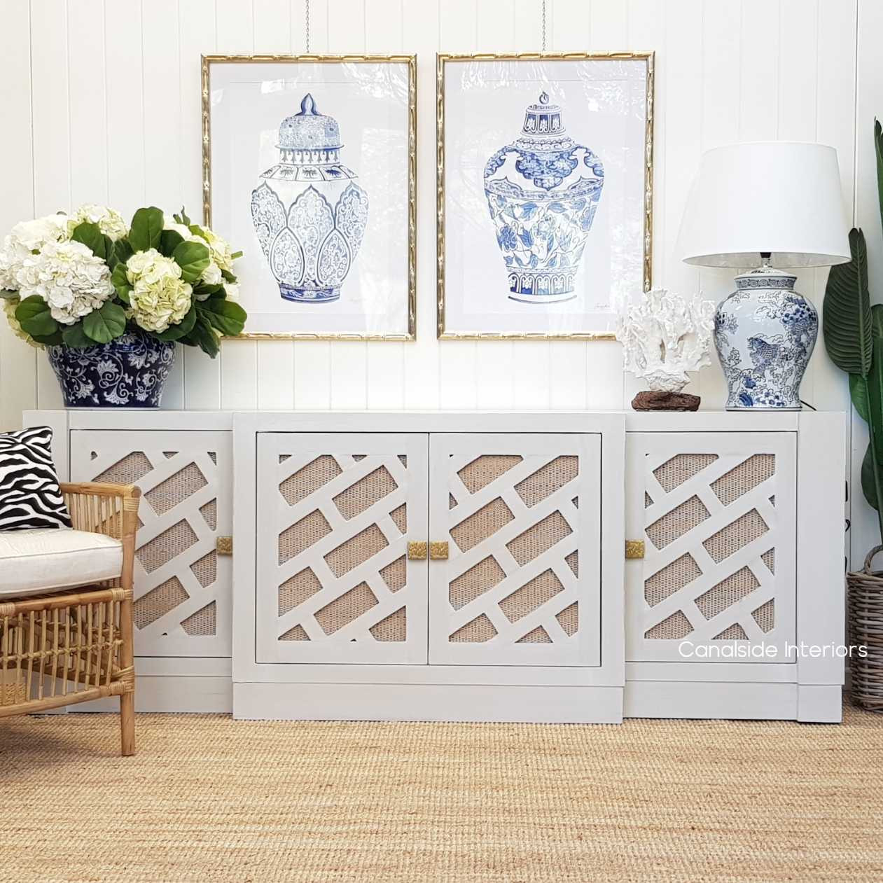 Brielle Botanica Sideboard  HAMPTONS Style, PLANTATION Style, LIVING Room, LIVING TV Media & Storage, TABLES Sideboards & Buffets, STORAGE, Sideboards & Buffets, Rattan, island style, chinoiserie, british colonial, coastal