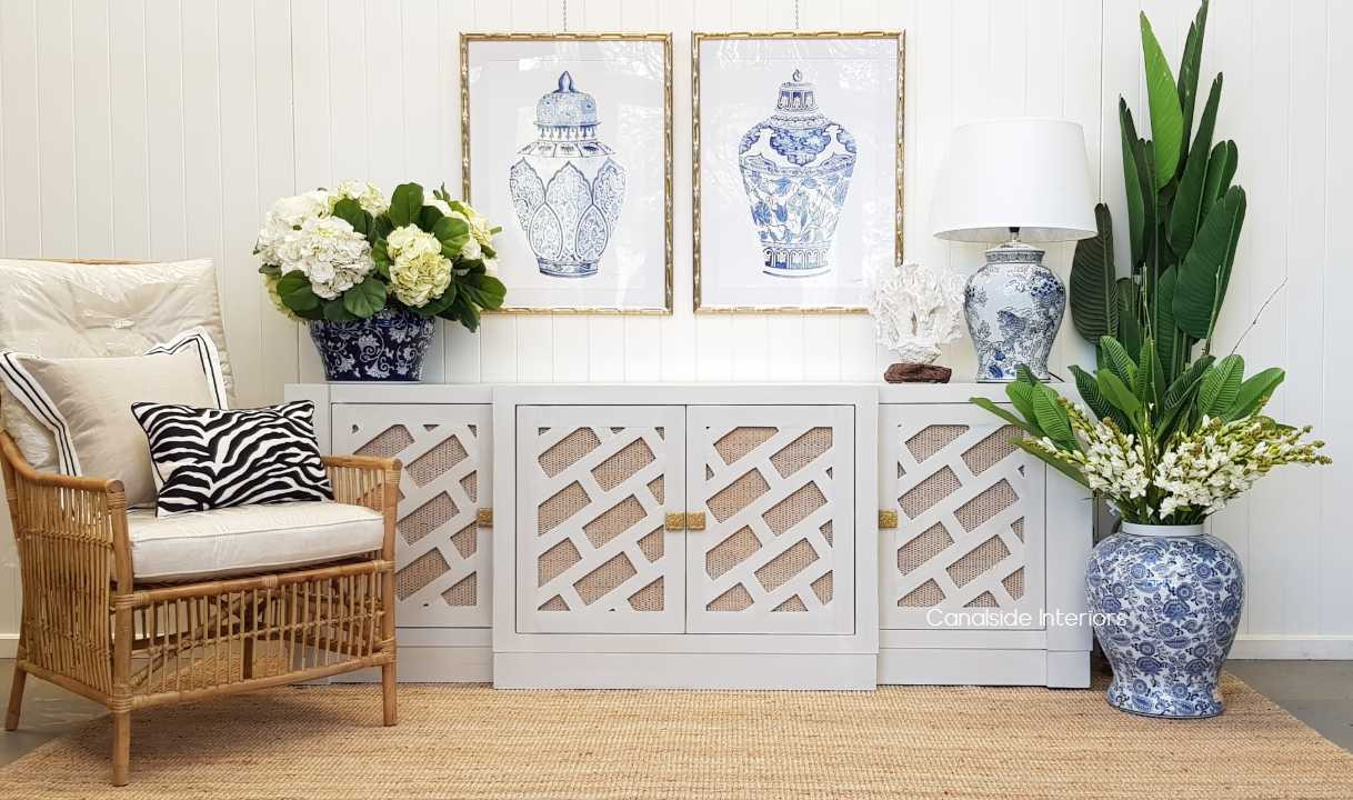 Brielle Botanica Sideboard  HAMPTONS Style, PLANTATION Style, LIVING Room, LIVING TV Media & Storage, TABLES Sideboards & Buffets, STORAGE, Sideboards & Buffets, Rattan, island style, chinoiserie, british colonial, coastal