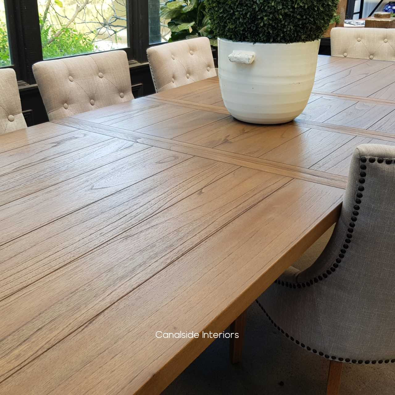 Catalina Double Extension Dining Table X-Base Cross Base metal detail tables, extension tables, hamptons, hamptons table, provincial, plantation, dining tables, trestle base, dining room, nautical, coastal