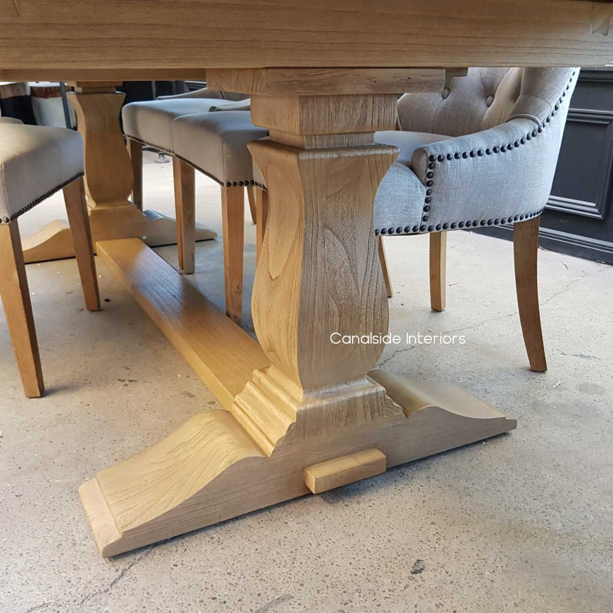 Balmoral Parquetry Double Extension Dining Table tables, extension tables, hamptons, hamptons table, provincial, plantation, dining tables, trestle base, dining room