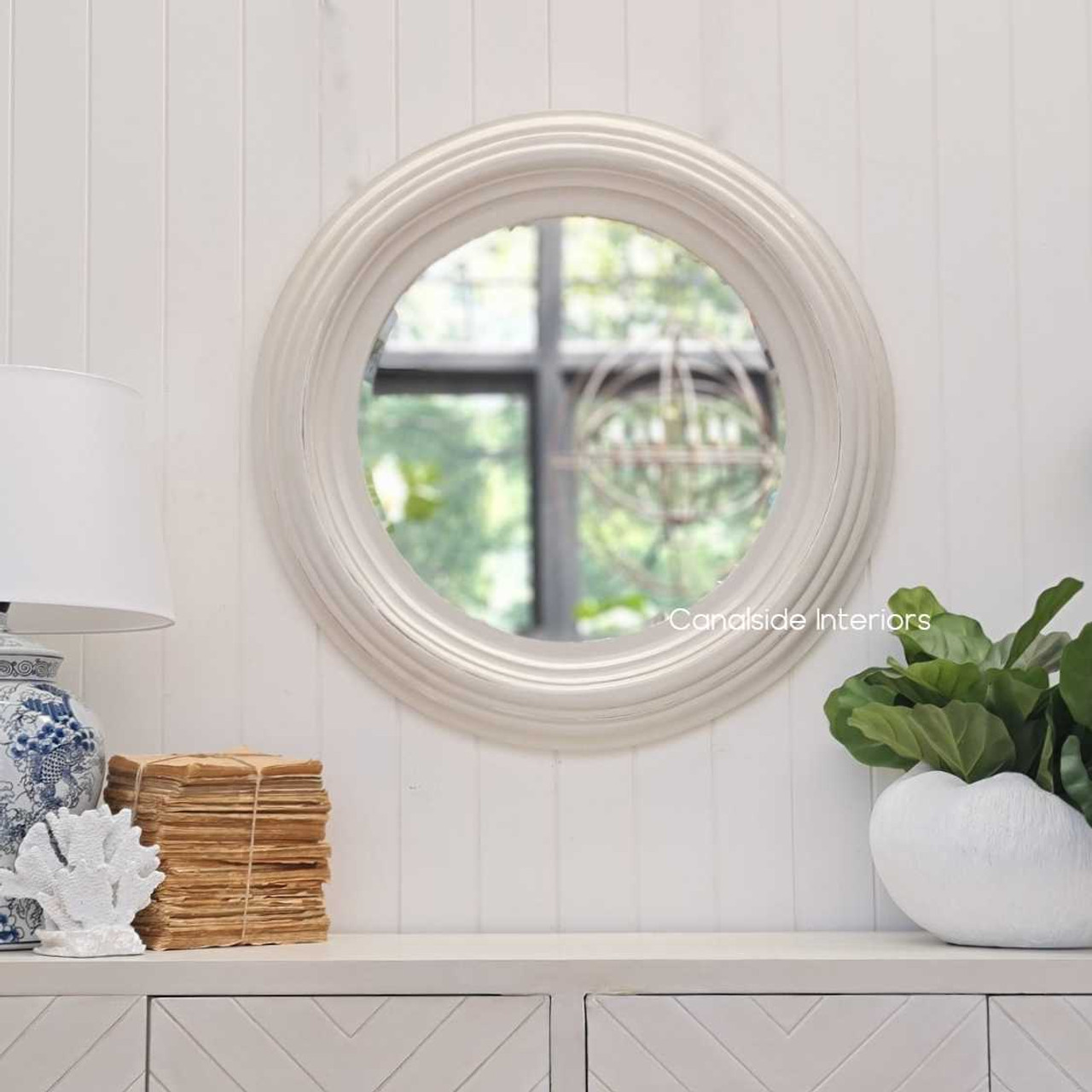 The Aspen Mirror amidst contemporary decor, showcasing its ability to complement both modern and traditional interiors.