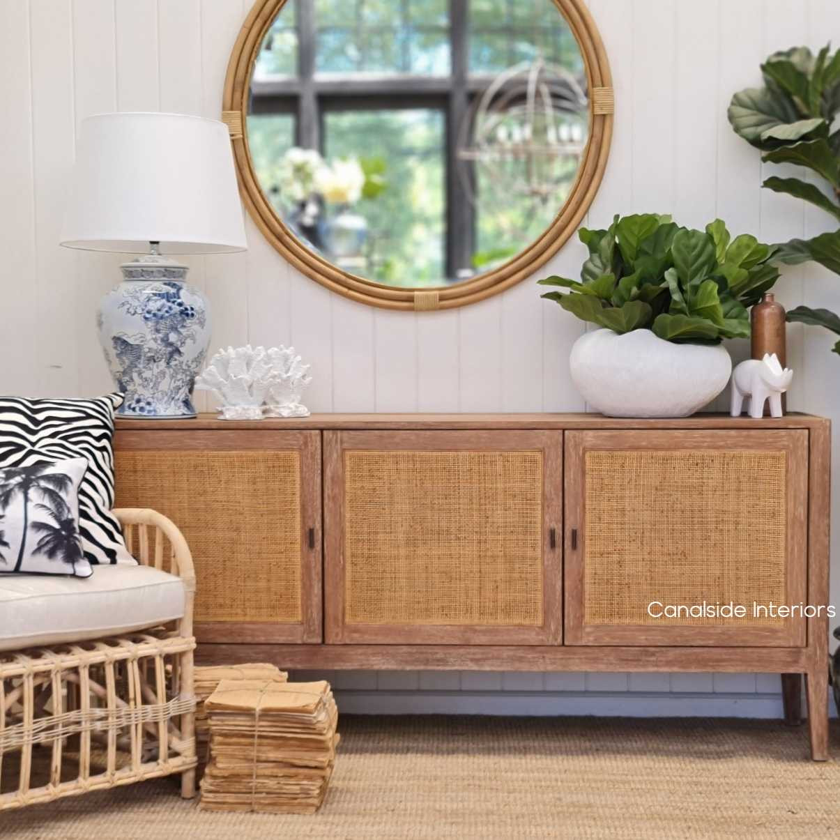 Pacifica Rattan TV Sideboard  Media Unit HAMPTONS Style, PLANTATION Style, LIVING Room, LIVING TV Media & Storage, TABLES Sideboards & Buffets, STORAGE, Sideboards & Buffets, Rattan, island style, chinoiserie, british colonial, coastal