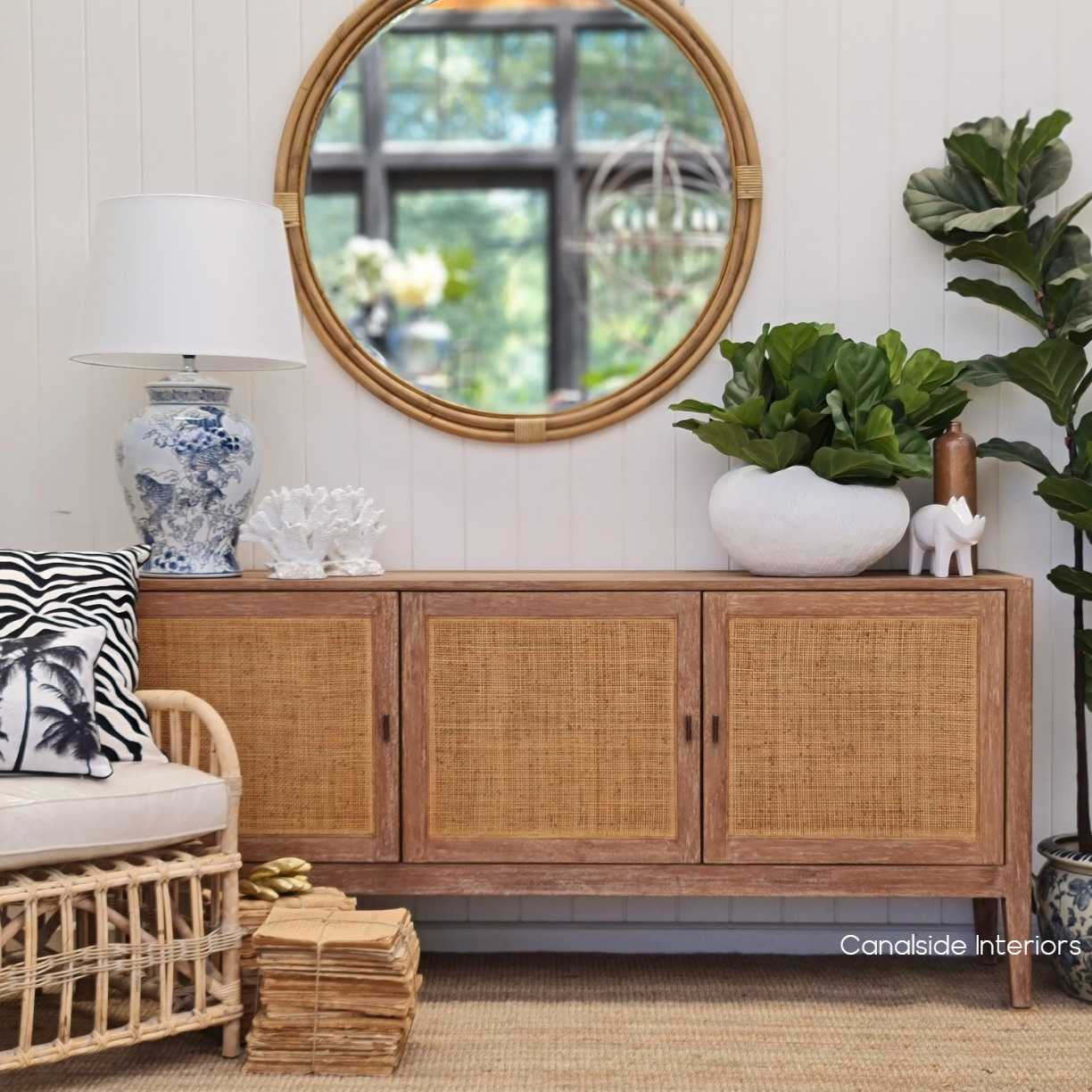 Pacifica Rattan TV Sideboard  Media Unit HAMPTONS Style, PLANTATION Style, LIVING Room, LIVING TV Media & Storage, TABLES Sideboards & Buffets, STORAGE, Sideboards & Buffets, Rattan, island style, chinoiserie, british colonial, coastal
