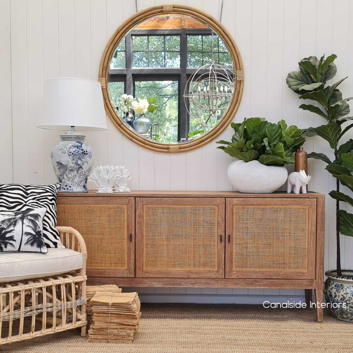 Pacifica Rattan TV Sideboard  Media Unit HAMPTONS Style, PLANTATION Style, LIVING Room, LIVING TV Media & Storage, TABLES Sideboards & Buffets, STORAGE, Sideboards & Buffets, Rattan, island style, chinoiserie, british colonial, coastal