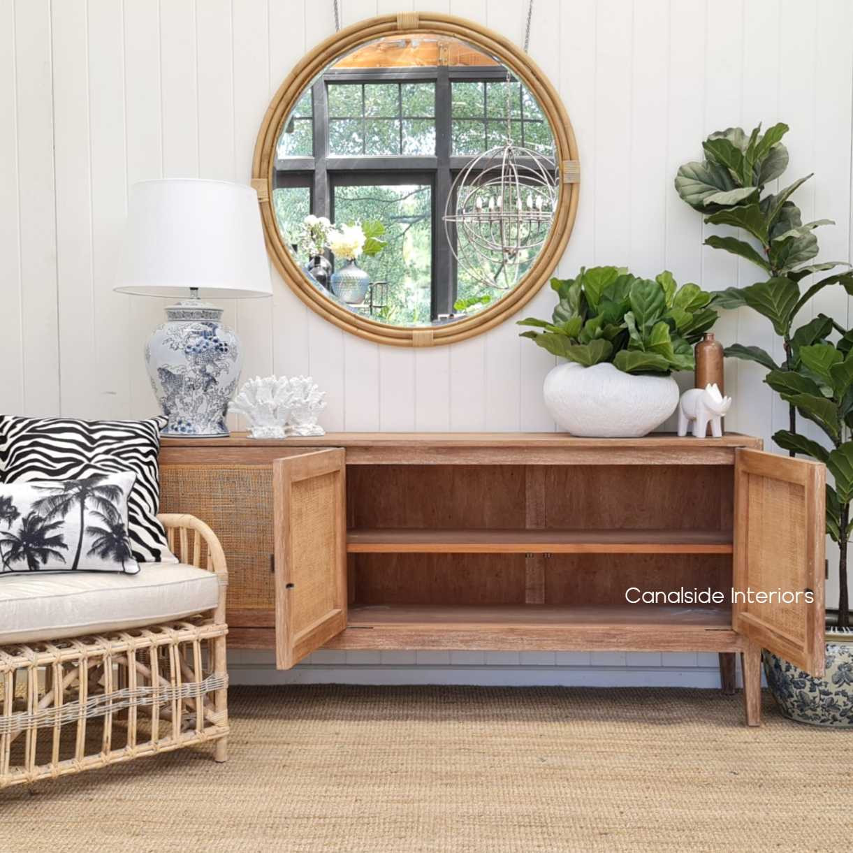 Pacifica Rattan TV Sideboard  Media Unit HAMPTONS Style, PLANTATION Style, LIVING Room, LIVING TV Media & Storage, TABLES Sideboards & Buffets, STORAGE, Sideboards & Buffets, Rattan, island style, chinoiserie, british colonial, coastal