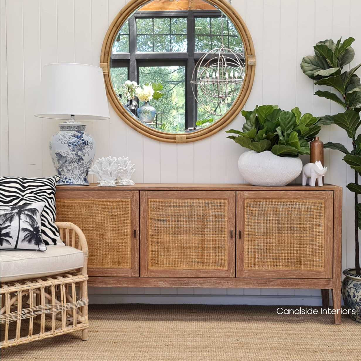 Pacifica Rattan TV Sideboard  Media Unit HAMPTONS Style, PLANTATION Style, LIVING Room, LIVING TV Media & Storage, TABLES Sideboards & Buffets, STORAGE, Sideboards & Buffets, Rattan, island style, chinoiserie, british colonial, coastal