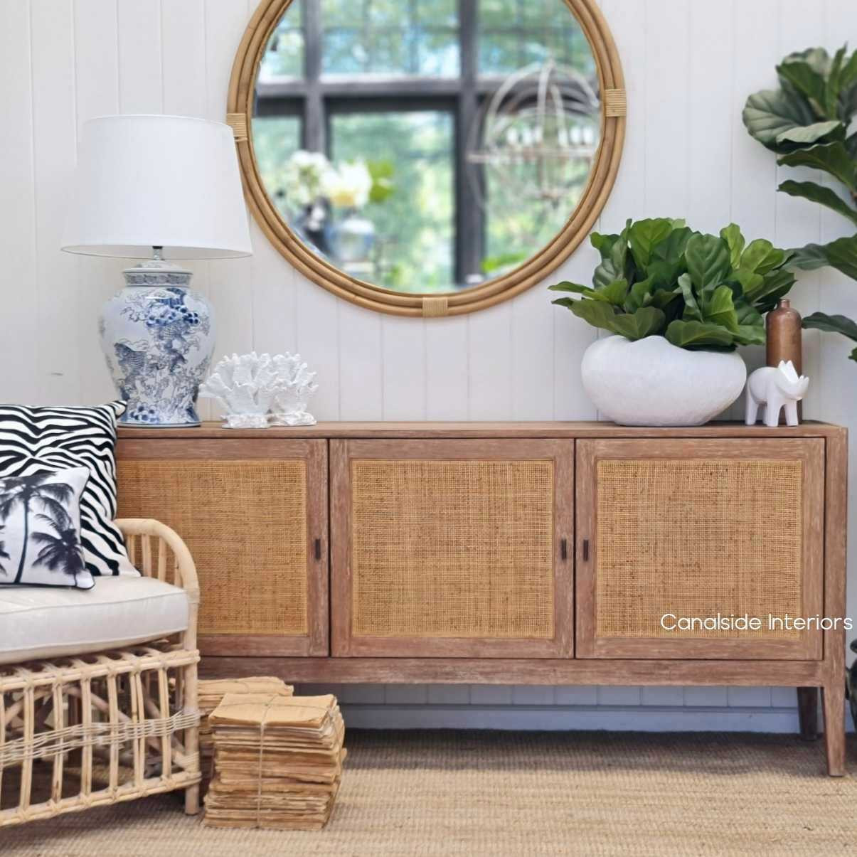Pacifica Rattan TV Sideboard  Media Unit HAMPTONS Style, PLANTATION Style, LIVING Room, LIVING TV Media & Storage, TABLES Sideboards & Buffets, STORAGE, Sideboards & Buffets, Rattan, island style, chinoiserie, british colonial, coastal
