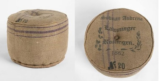 Zoe Hessian Industrial Ottoman Pouf  INDUSTRIAL RUSTIC Style, Recycled Furniture, Accessories, CHAIRS, CAFE FURNITURE, CHAIRS Stools, BEDROOM Headboards & Ottomans, CAFE FURNITURE Stools & Chairs