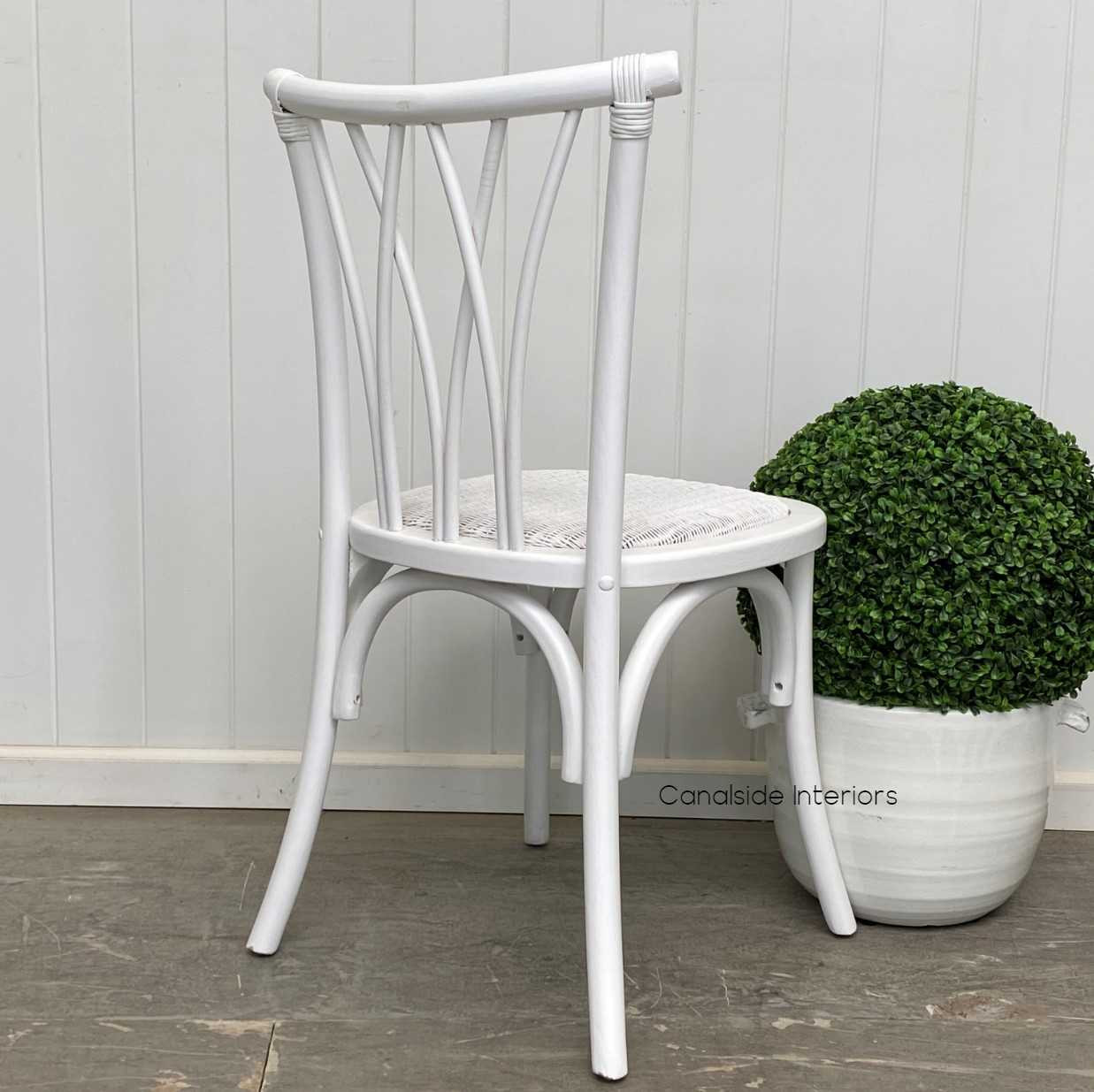 View focusing on the diamond back design, adding character and lightness to the dining space while blending with various decor themes.