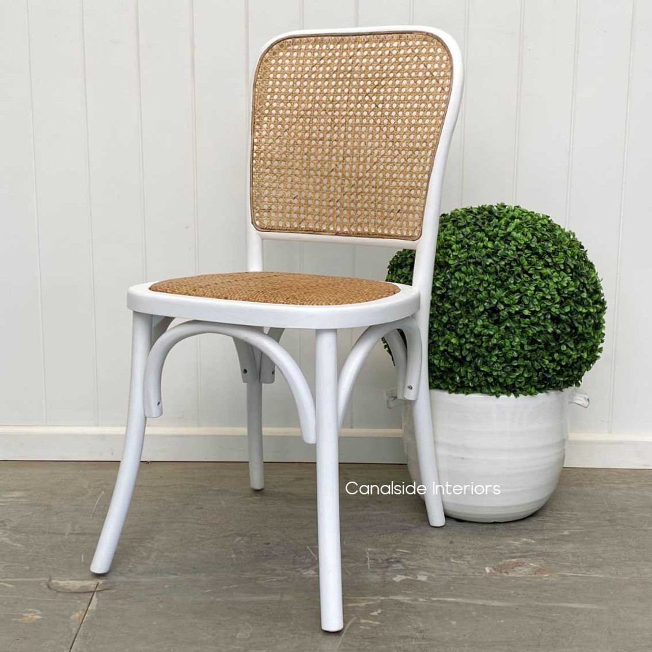 Modern Saxon Chair with a distressed finish, blending seamlessly with Plantation and Scandi decor - Canalside Interiors