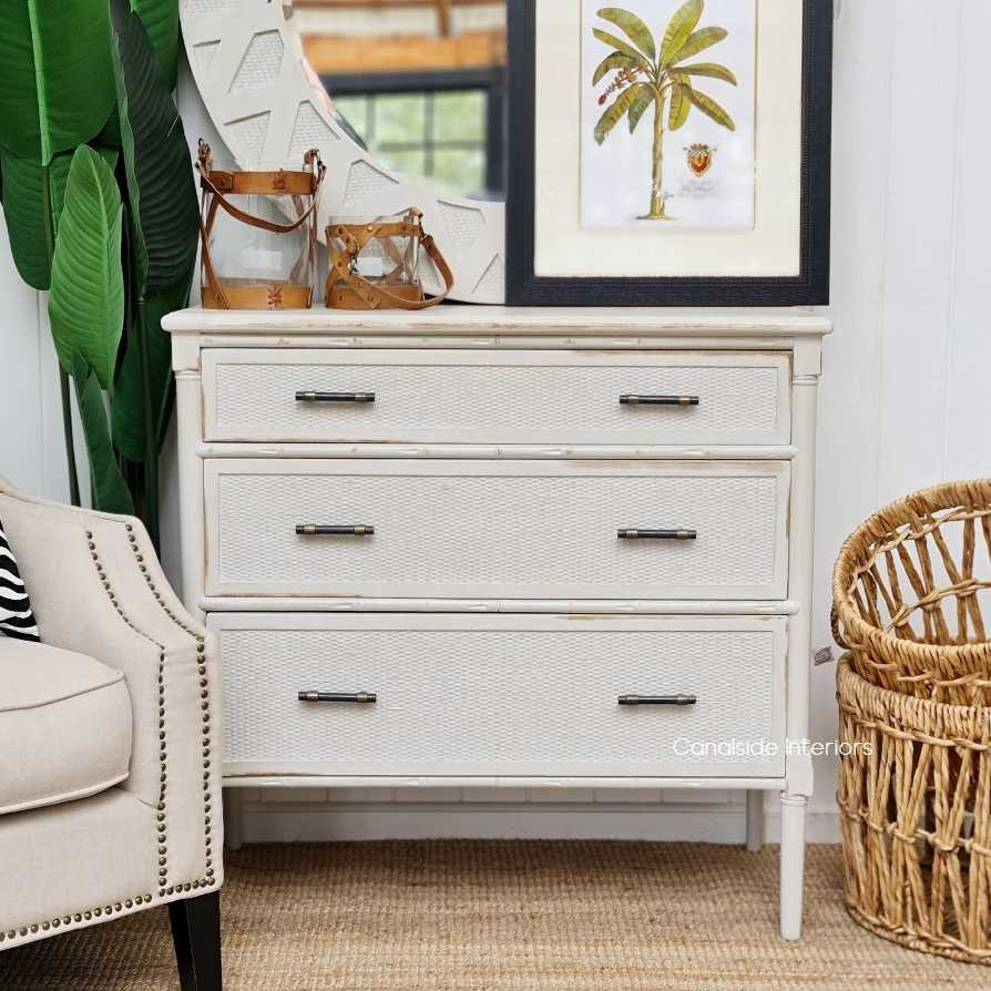 The Brielle Chest in Stone offers a refreshing Hamptons-inspired focal point for your living room, blending classical aesthetics with modern quality