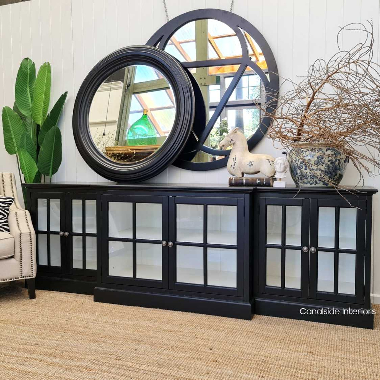 Angled view emphasizing its statuesque presence, suited for both Hamptons and Coastal interiors.