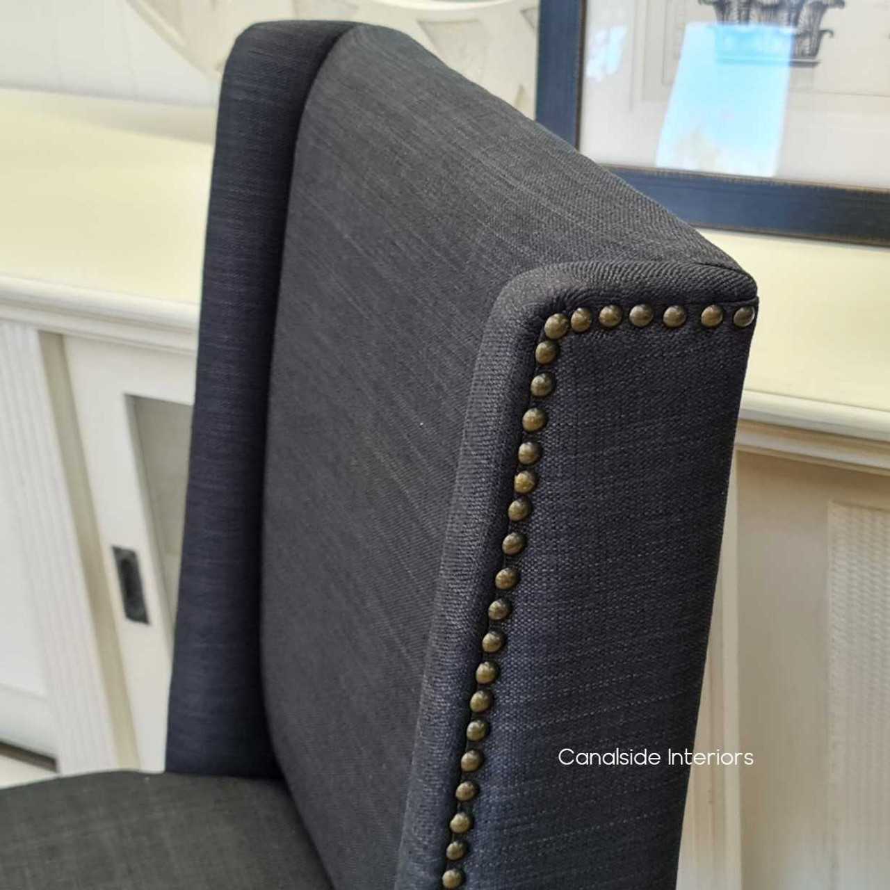 Transform your dining room with the Leclerc Chair's black/charcoal palette, blending classical design with modern living standards.