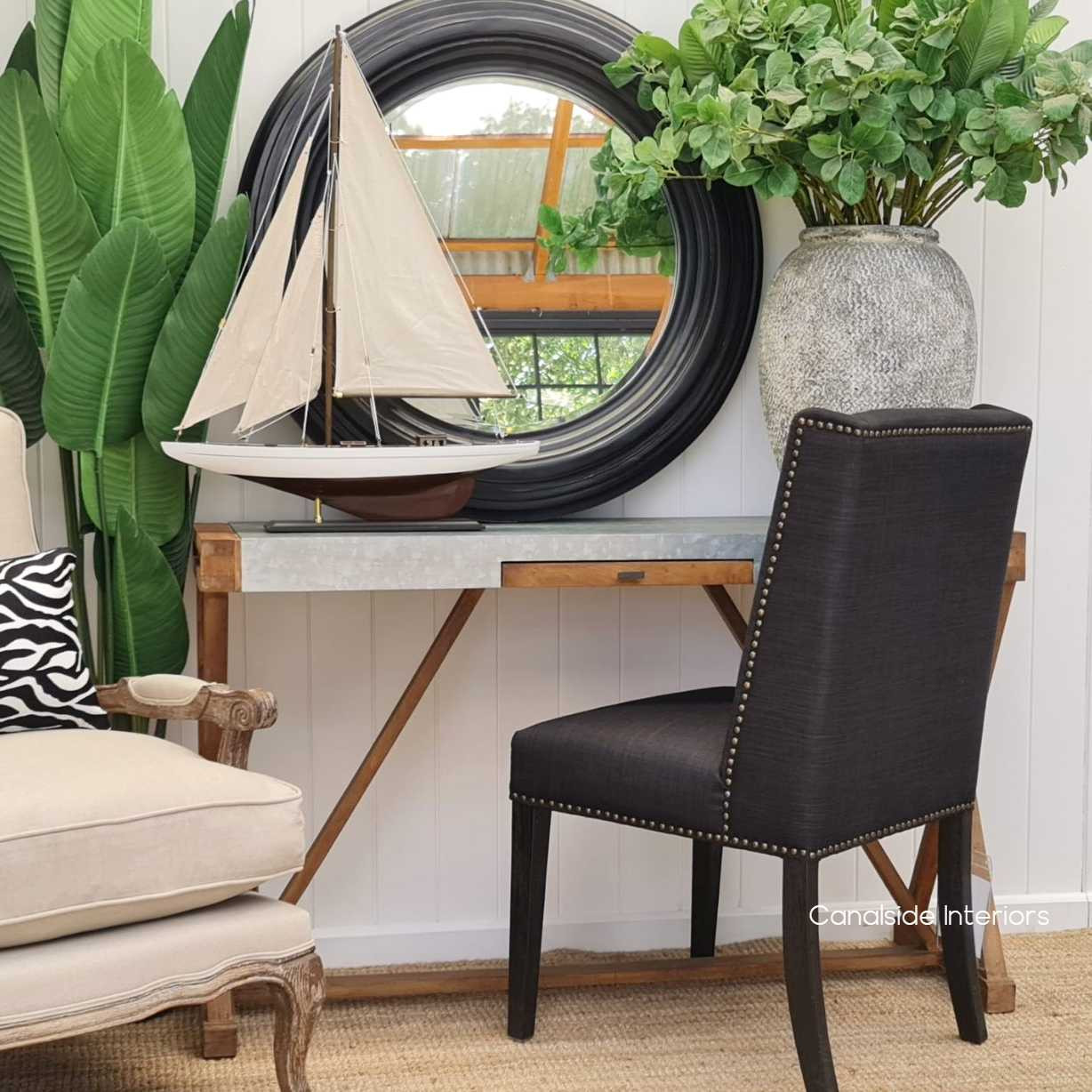 Loxley Desk Console  INDUSTRIAL RUSTIC Style, TABLES, HAMPTONS Style, PLANTATION Style, STORAGE Consoles & Desks, TABLES Sideboards & Buffets, STORAGE