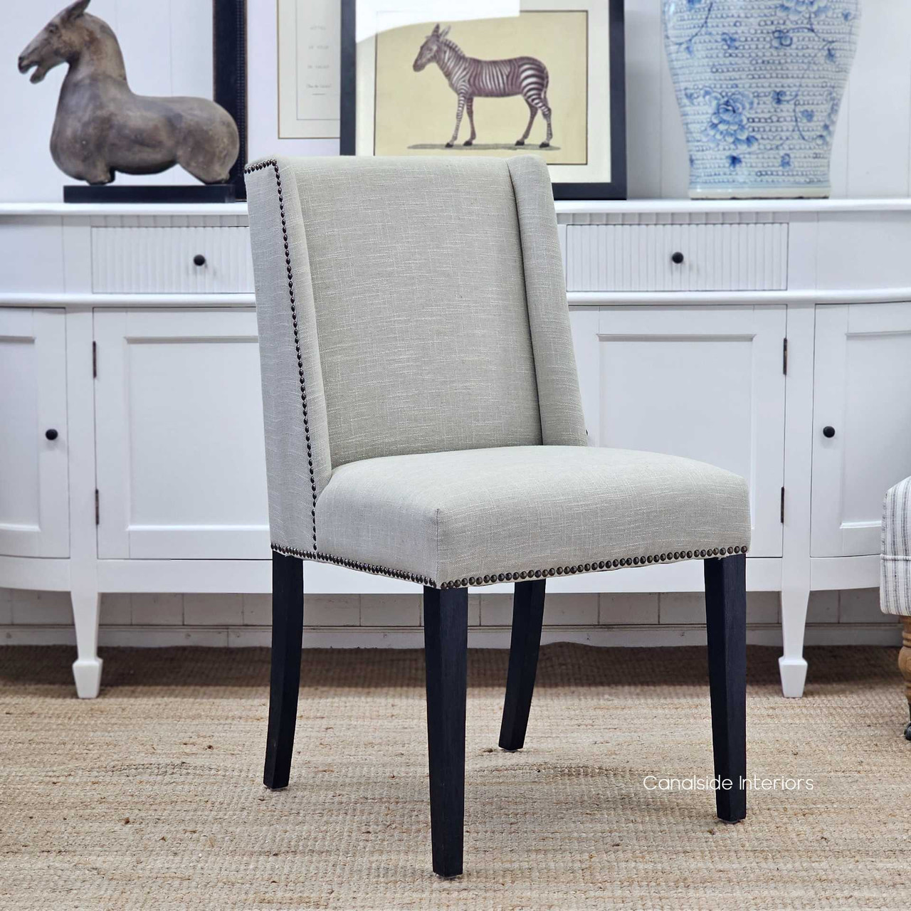 Leclerc Dining Chair, Timeless Beauty with Contemporary Twist, Front Angle