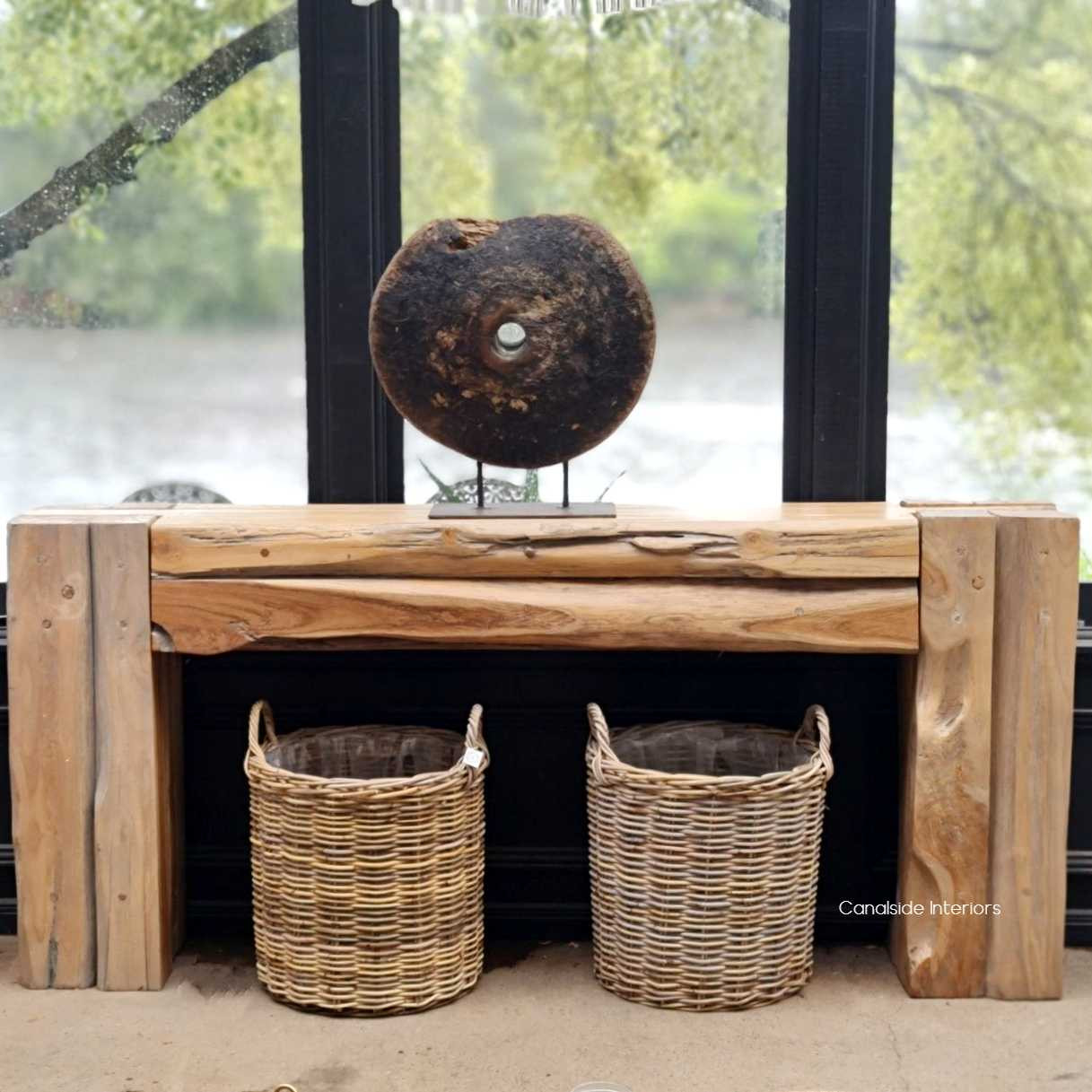 Console, Reclaimed Wood, Reclaimed Console, Recycled, Wood, timber, driftwood, console table, industrial, boho, rustic, slab, industrial