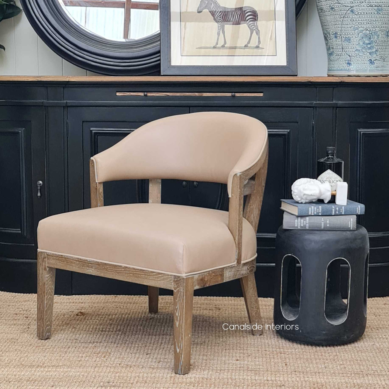 Waterhouse Leather Deconstructed Occasional Armchair, Chair, Living Room, Livingroom, Lounge Room, Loungeroom, Family Room, Familyroom, Armchairs, Chairs, Contemporary, Classic, Hamptons