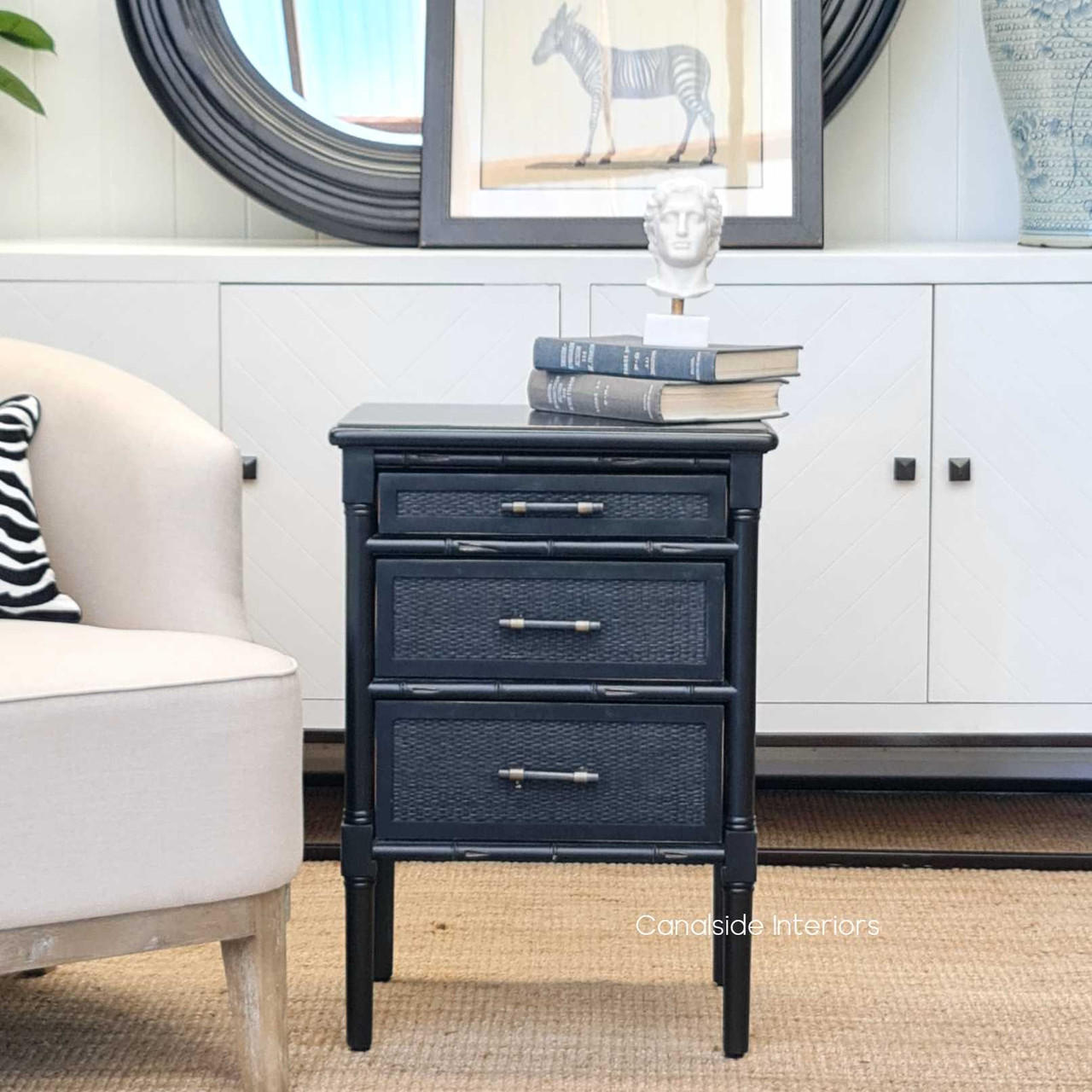 Crafted with high-quality materials, the Brielle Rattan Bedside offers long-lasting durability for your Hamptons or coastal bedroom.