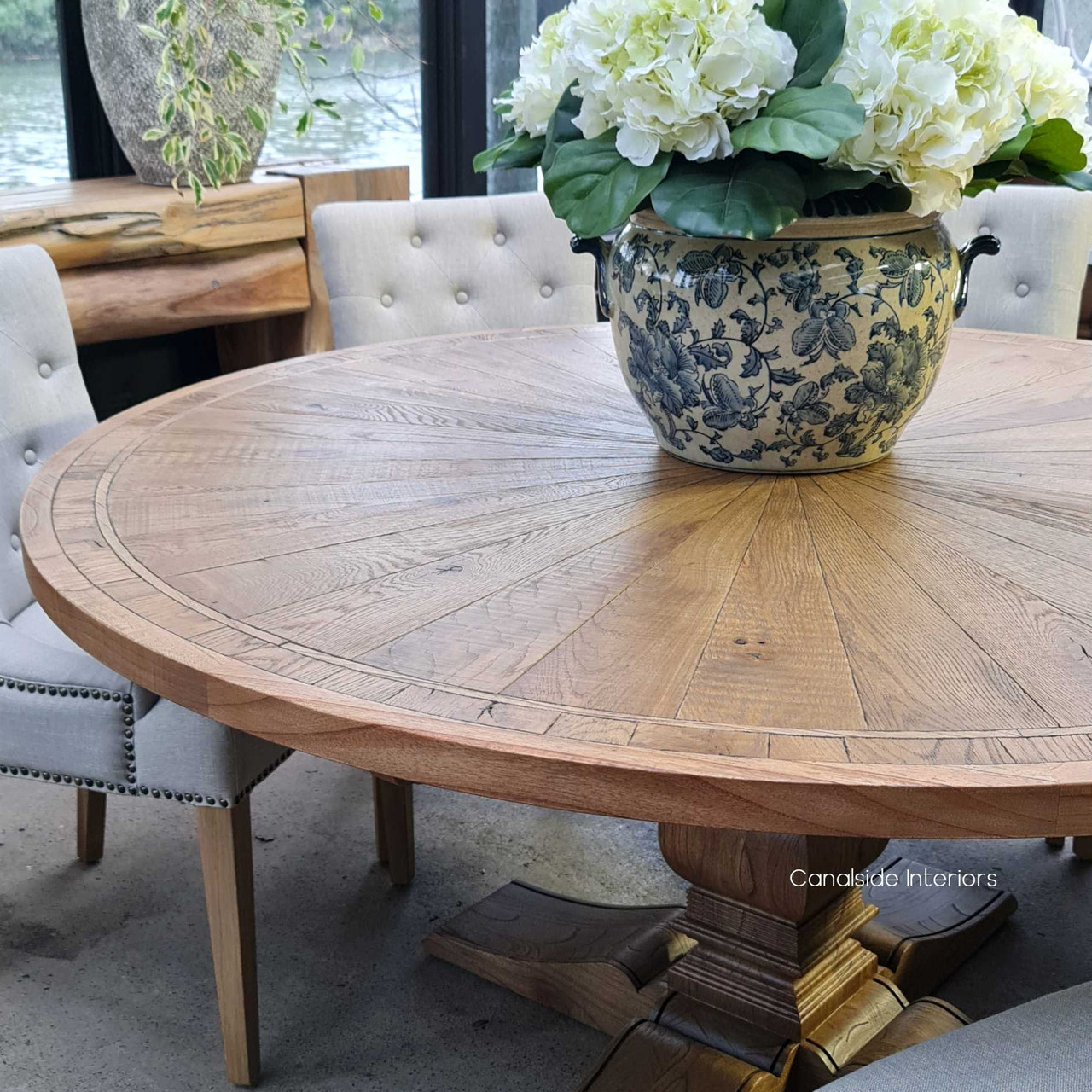A fusion of form and function, the Danbury Round Table's timeless design and the oak's warm tones enhance any library's reading environment