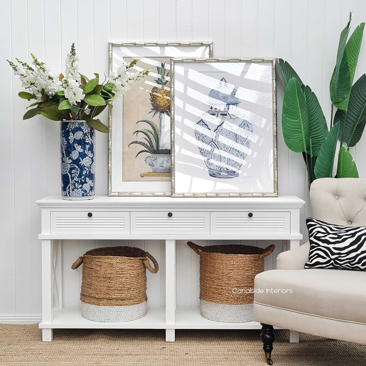 A modern yet classical sideboard, the Catalina Console adds an age-worn elegance to dining rooms