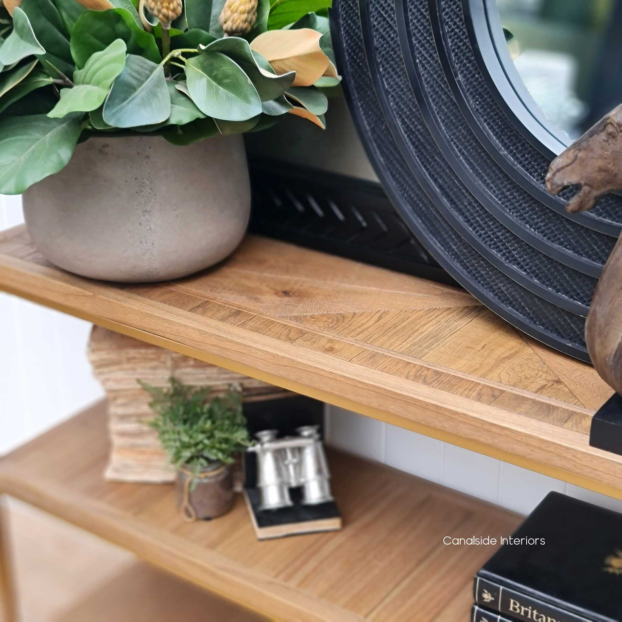 Elevate your hallway with Canalside Interiors' Danbury Oak Console, where classical design meets modern elegance.