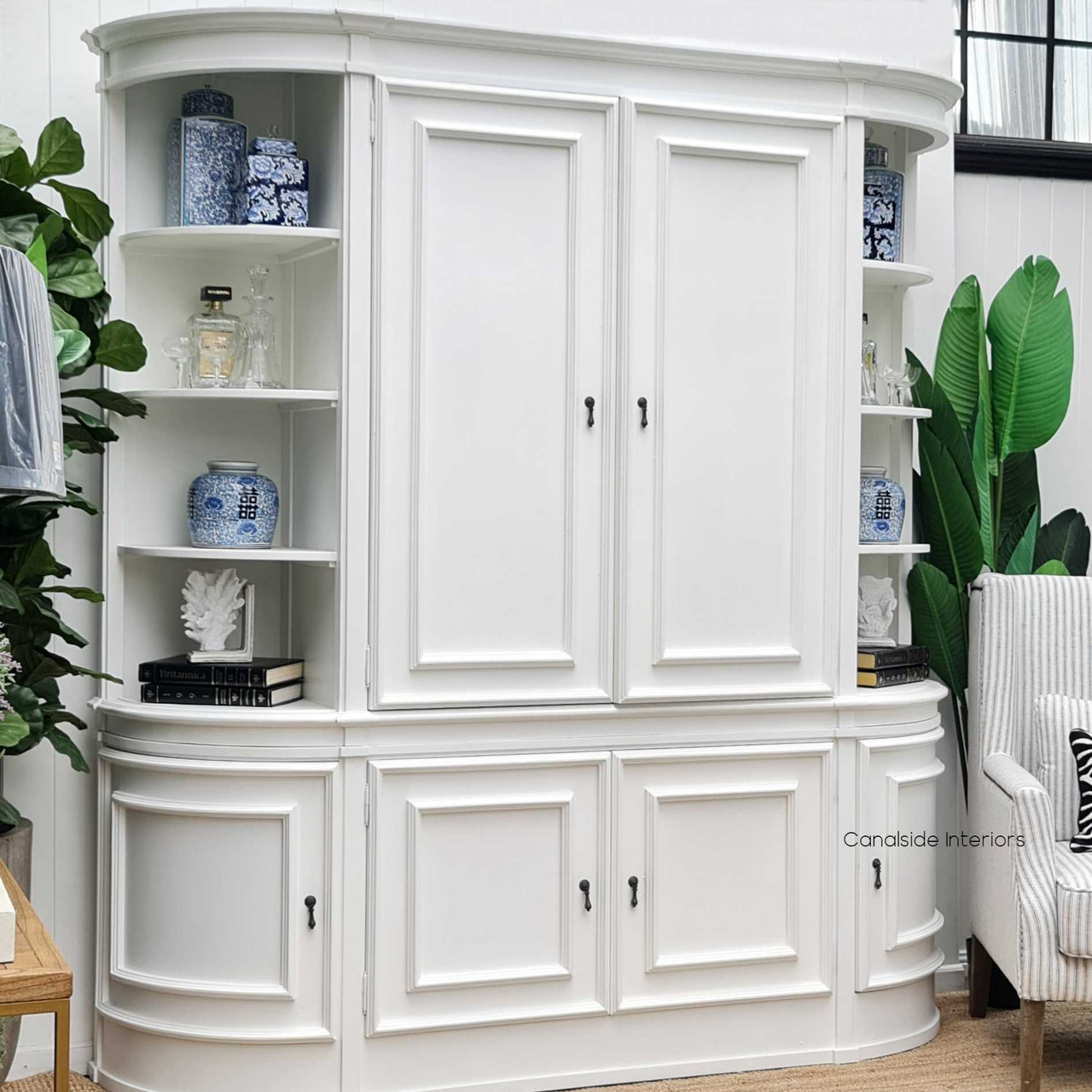 Francia Curved Wall Unit, Cupboard, Storage Unit, Display Unit, Curves, Living Room, Lounge Room, Kitchen, Dining Room, Hamptons, Provincial, French Provincial, Traditional
