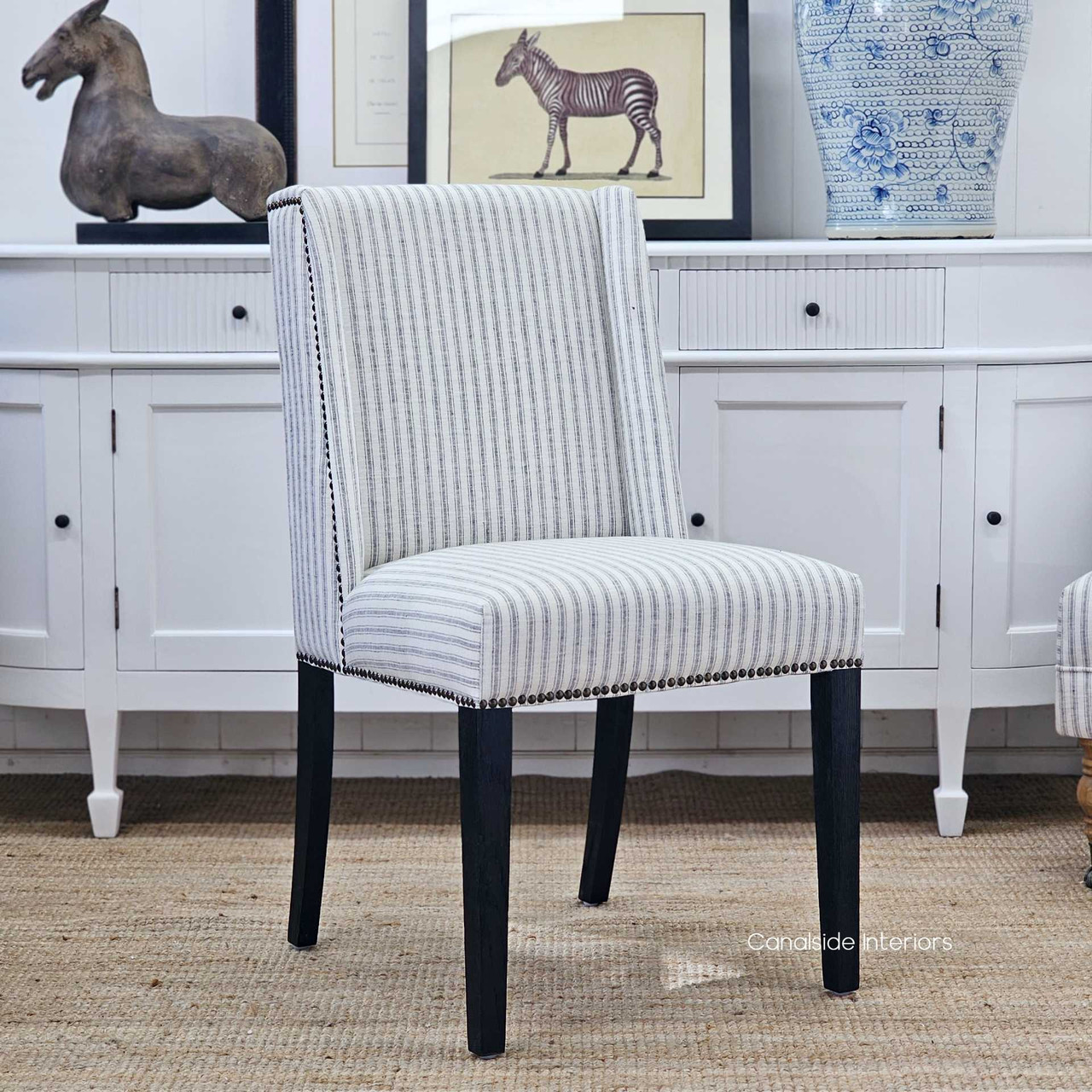 Leclerc Dining Chair, Timeless Beauty with Hamptons Influence, Front Angle
