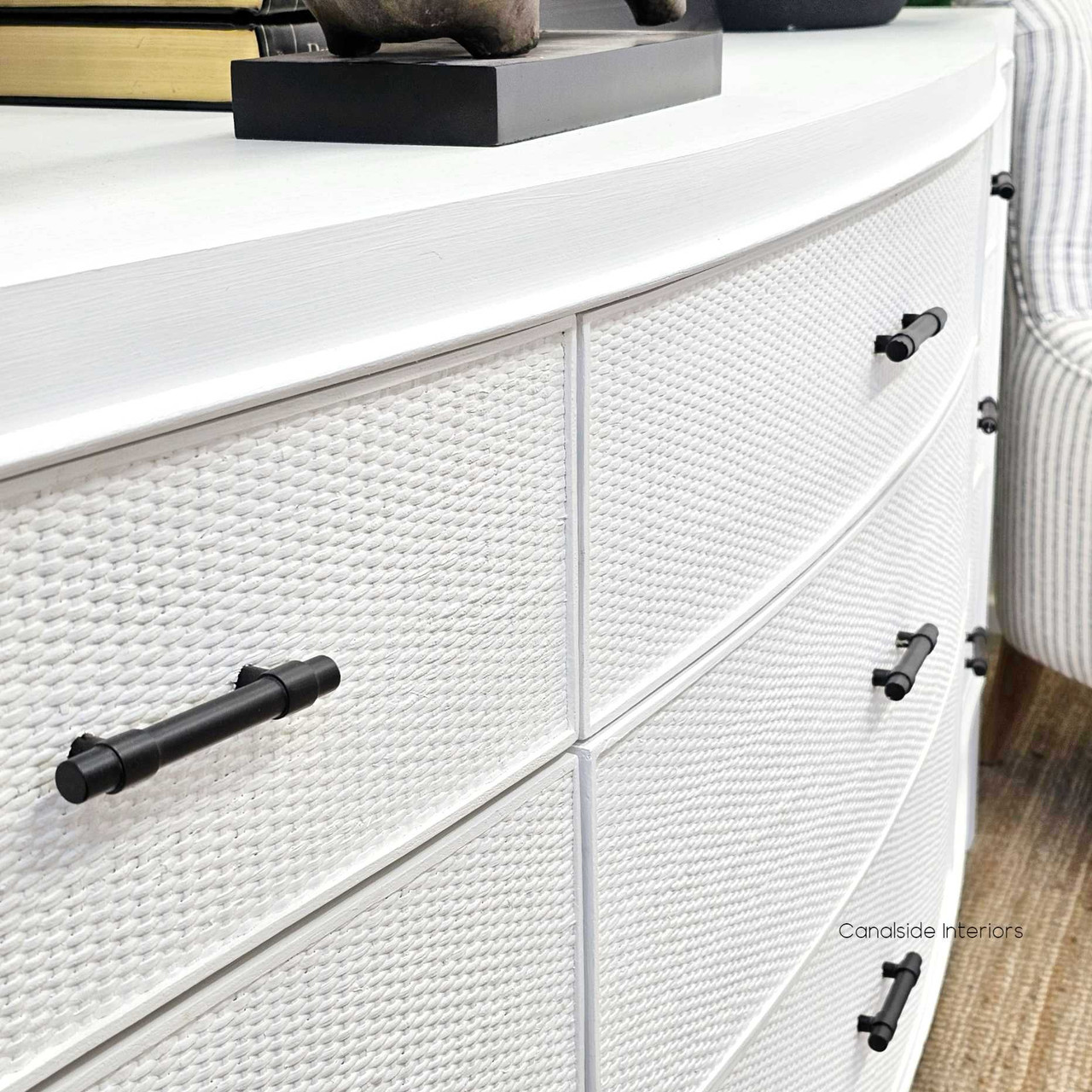 Claremont Rattan 9 Chest, White BEDROOM, HAMPTONS Style, PLANTATION Style, TABLES Side Tables, LIVING Side Tables, BEDROOM, sideboard, buffet, bedroom furniture, bedroomfurniture, bedroom style, bedroomstyle,