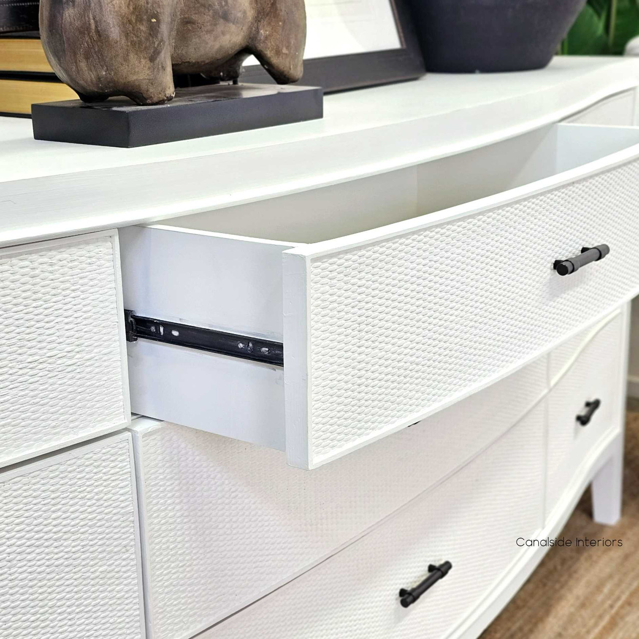 Claremont Rattan 9 Chest, White BEDROOM, HAMPTONS Style, PLANTATION Style, TABLES Side Tables, LIVING Side Tables, BEDROOM, sideboard, buffet, bedroom furniture, bedroomfurniture, bedroom style, bedroomstyle,