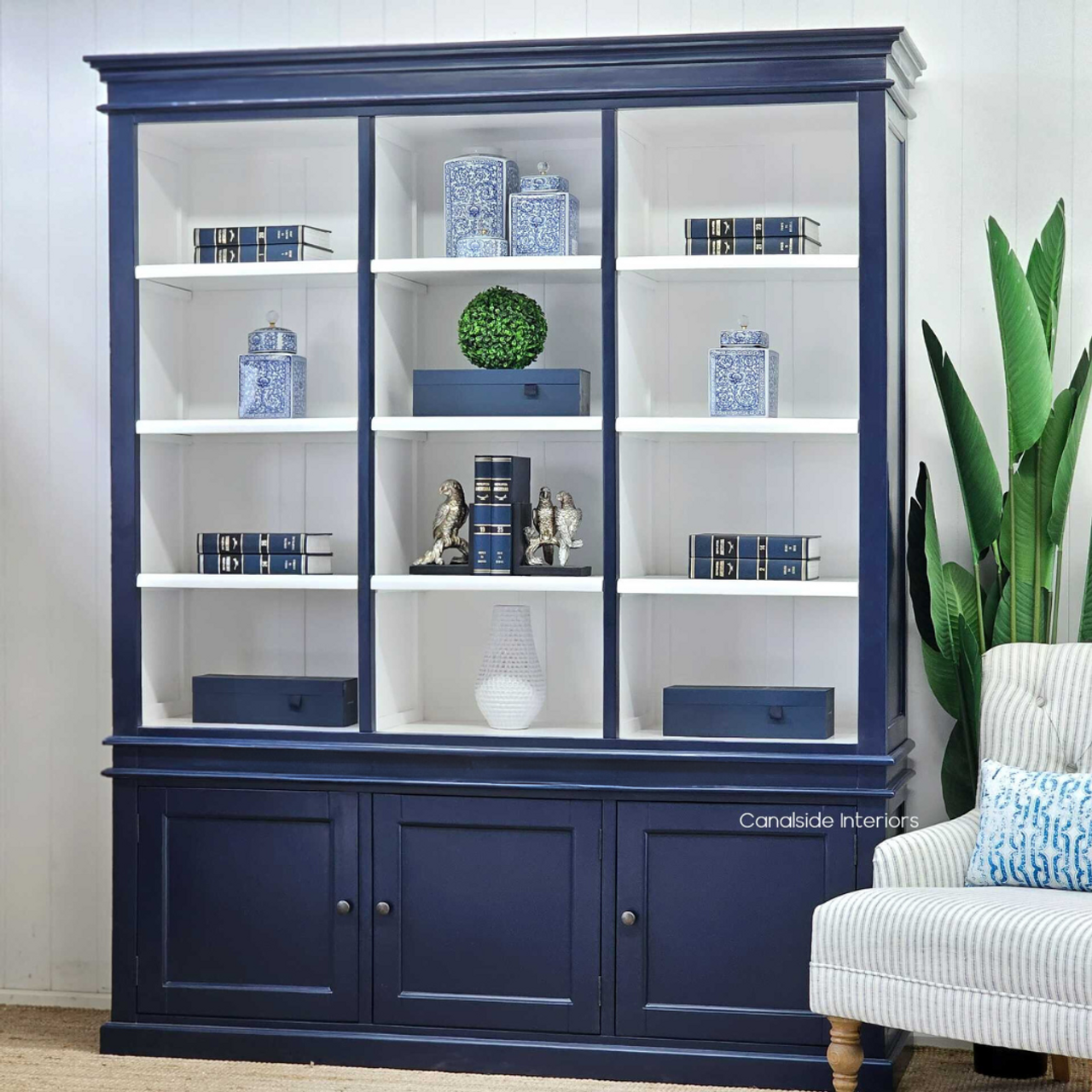 Interior design showcase with the Grange Wall Unit as a focal point in a modern living space | Hamptons Inspired